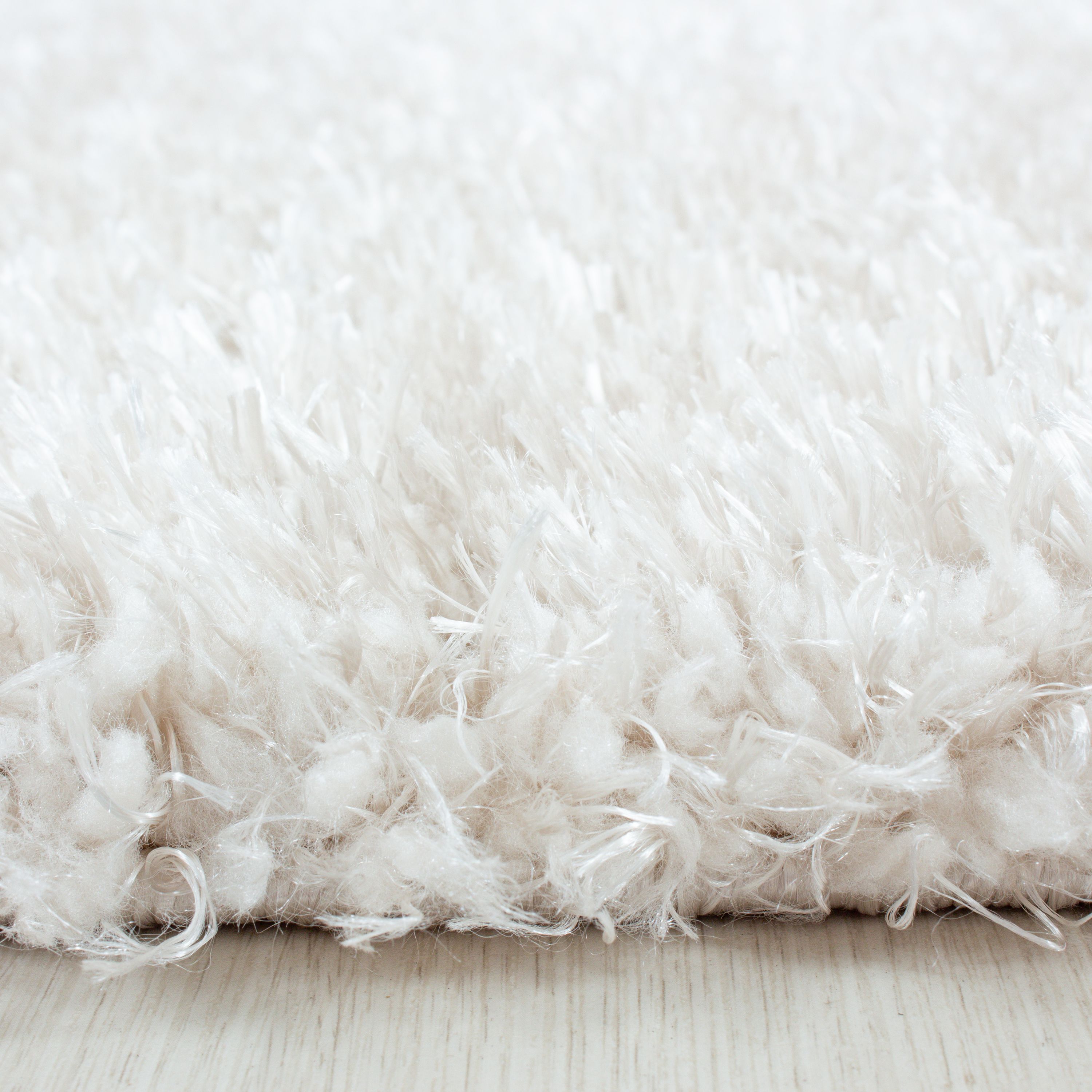 Runder Hochflor Shaggy Teppich Wohnzimmer Langflor Einfarbig Flauschig Weich