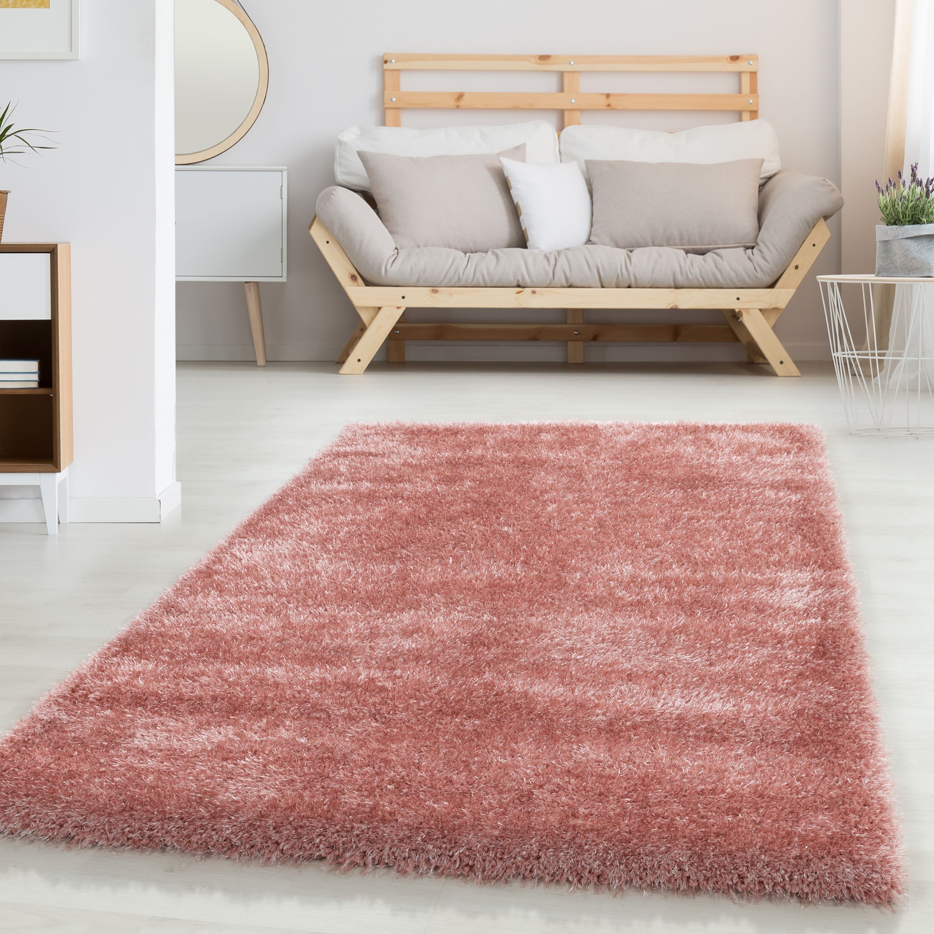 Hochflor Teppich Wohnzimmer Einfarbig Langflor Shaggy Flauschig Super Weich