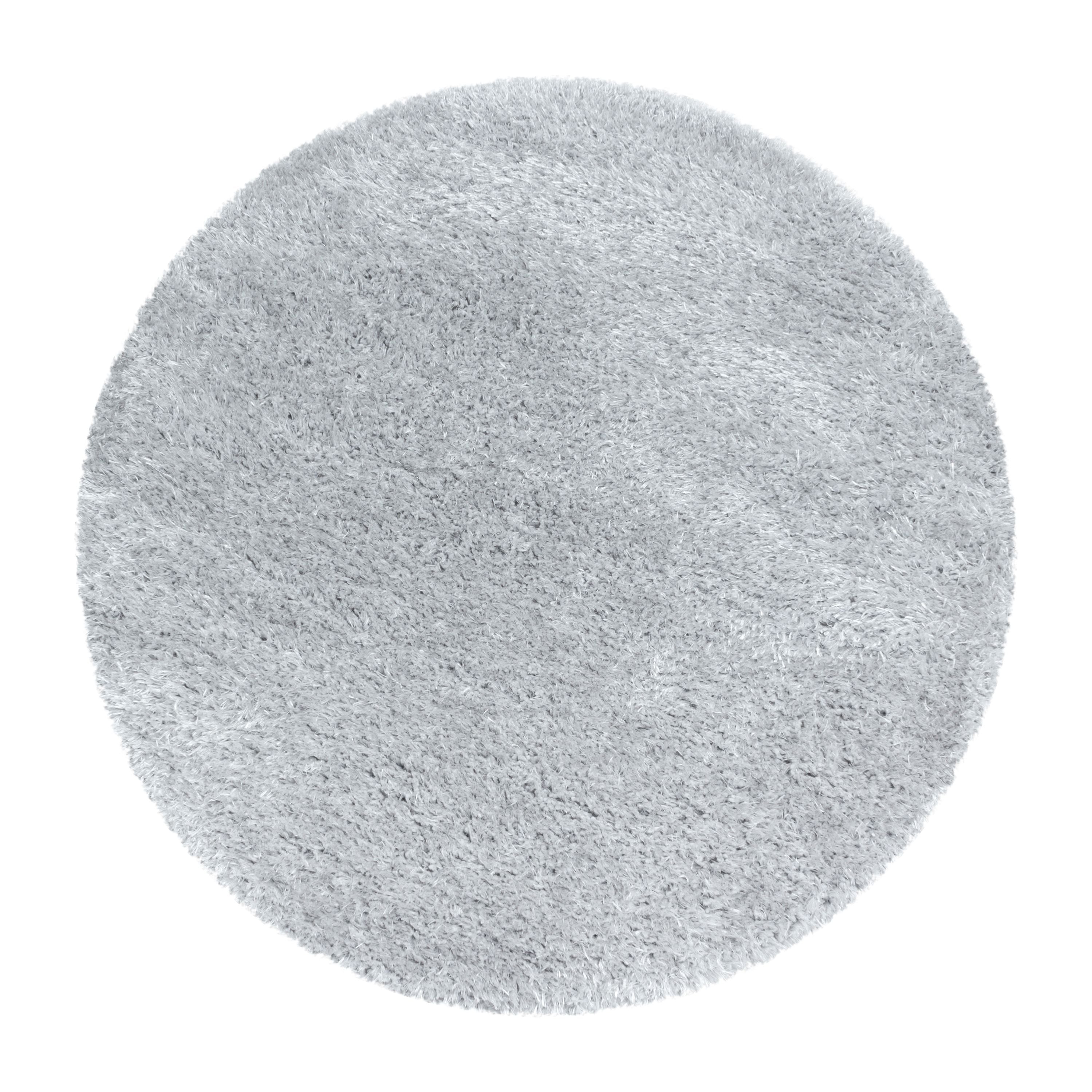 Runder Hochflor Shaggy Teppich Wohnzimmer Langflor Einfarbig Flauschig Weich