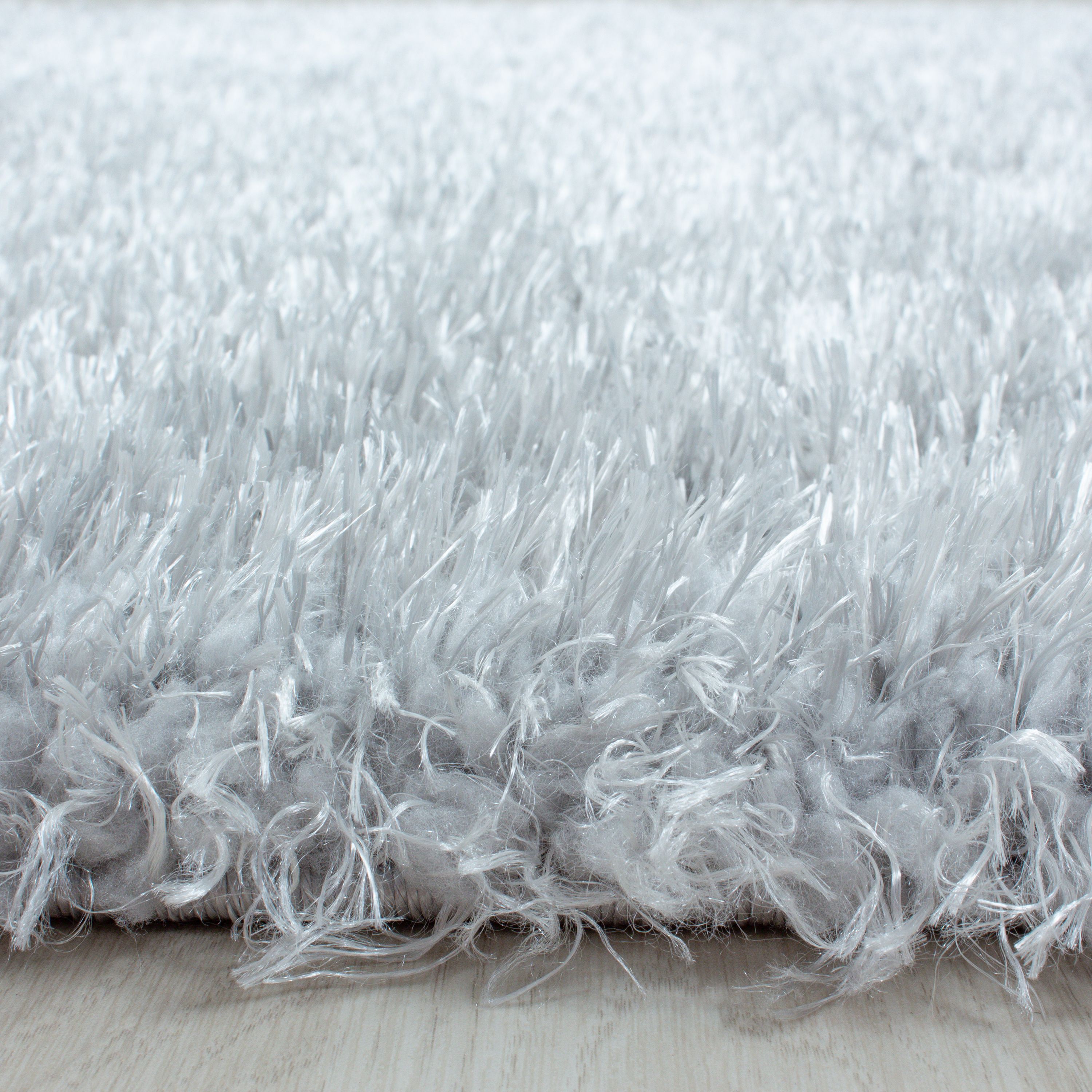 Runder Hochflor Shaggy Teppich Wohnzimmer Langflor Einfarbig Flauschig Weich