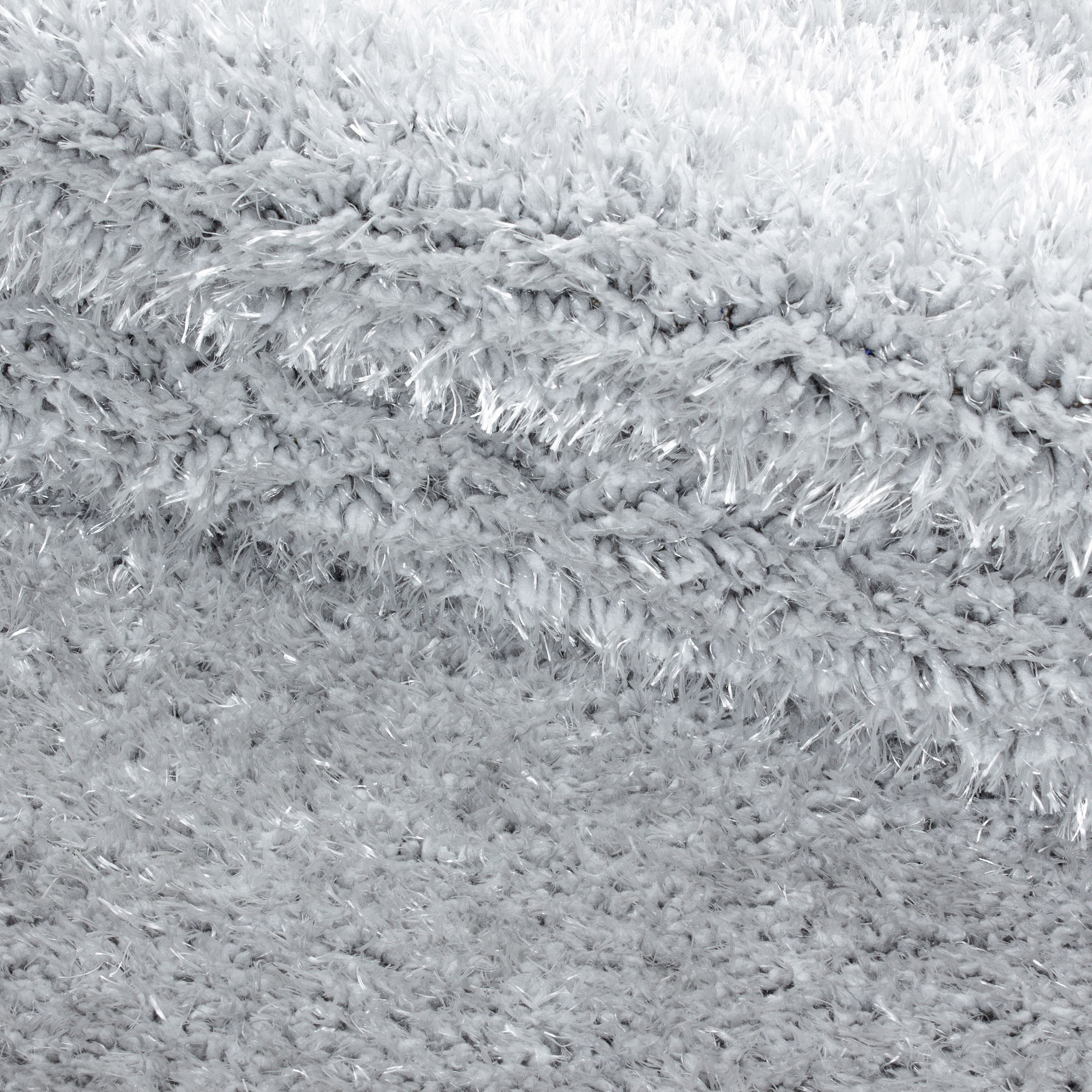Runder Hochflor Shaggy Teppich Wohnzimmer Langflor Einfarbig Flauschig Weich