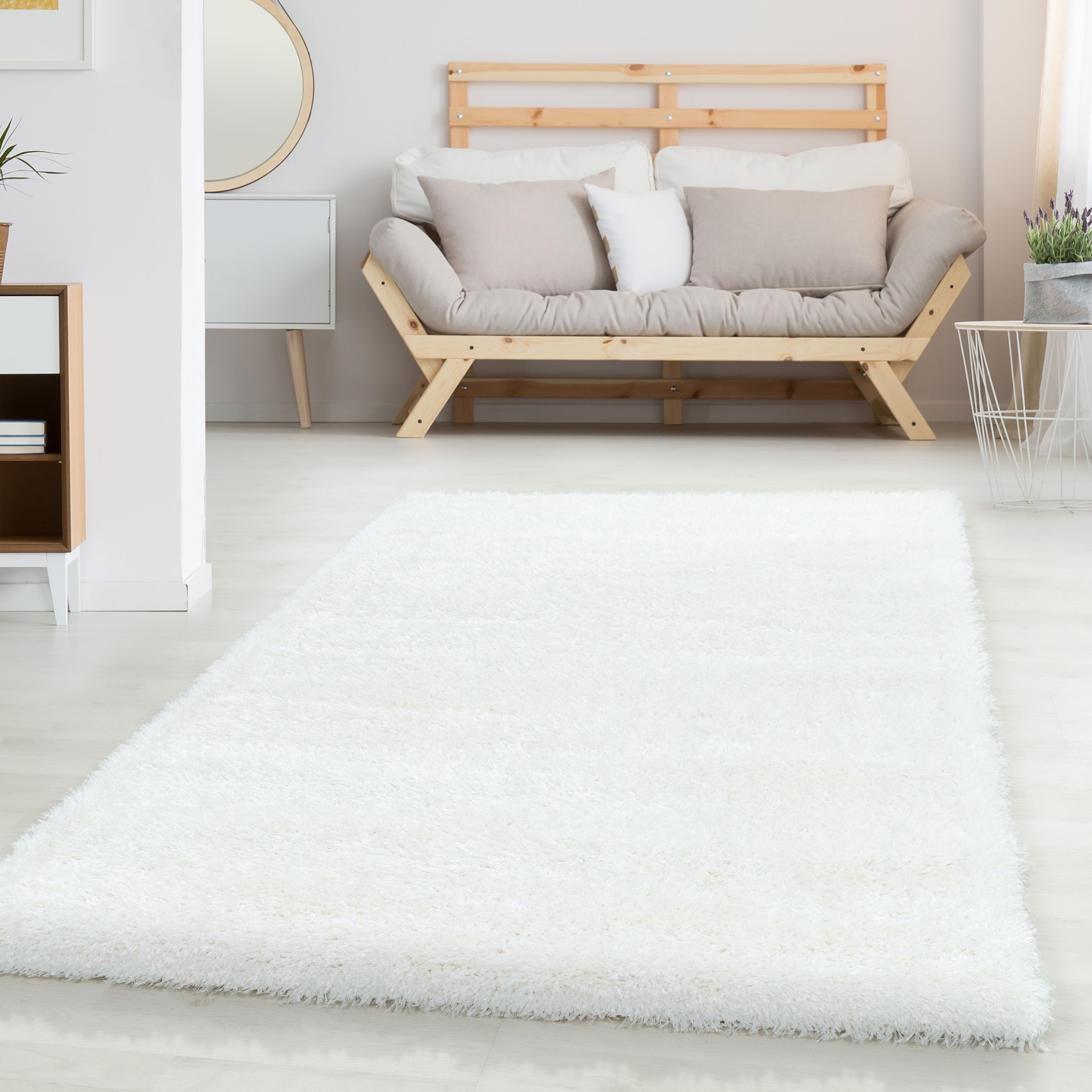 Hochflor Teppich Wohnzimmer Einfarbig Langflor Shaggy Flauschig Super Weich