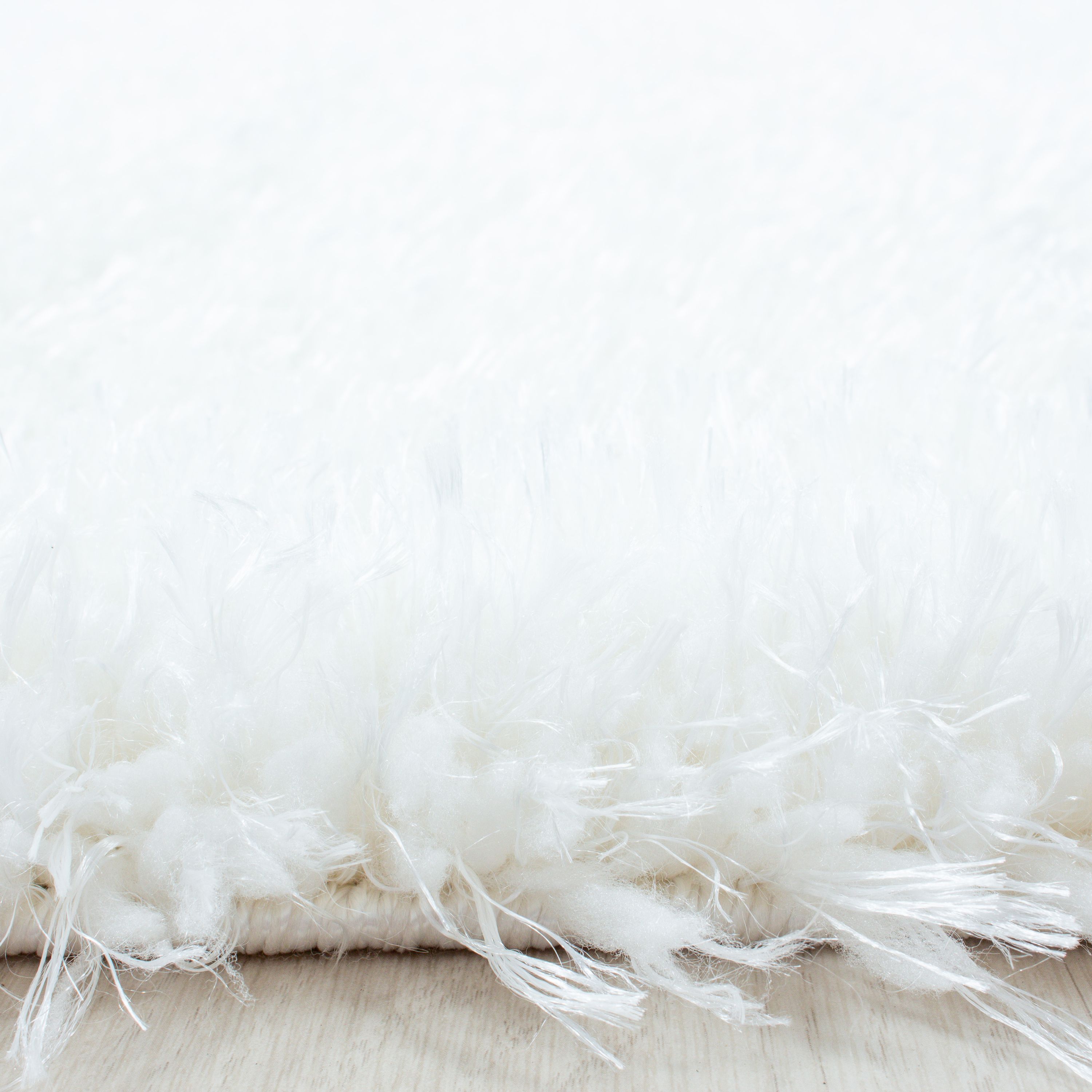 Runder Hochflor Shaggy Teppich Wohnzimmer Langflor Einfarbig Flauschig Weich