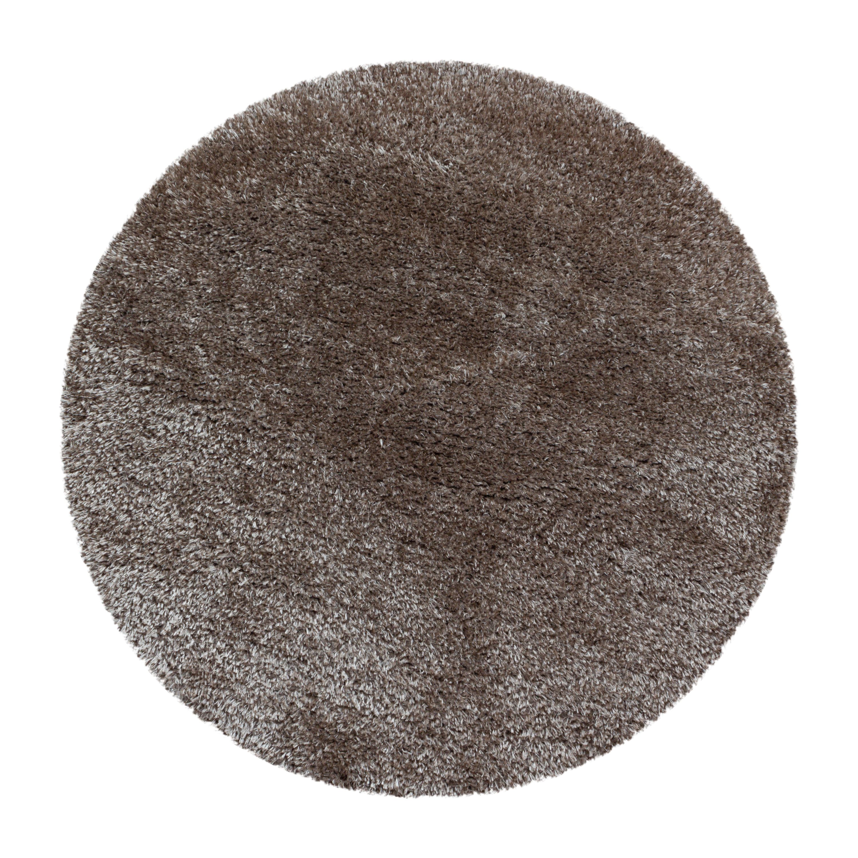 Runder Hochflor Shaggy Teppich Wohnzimmer Langflor Einfarbig Flauschig Weich