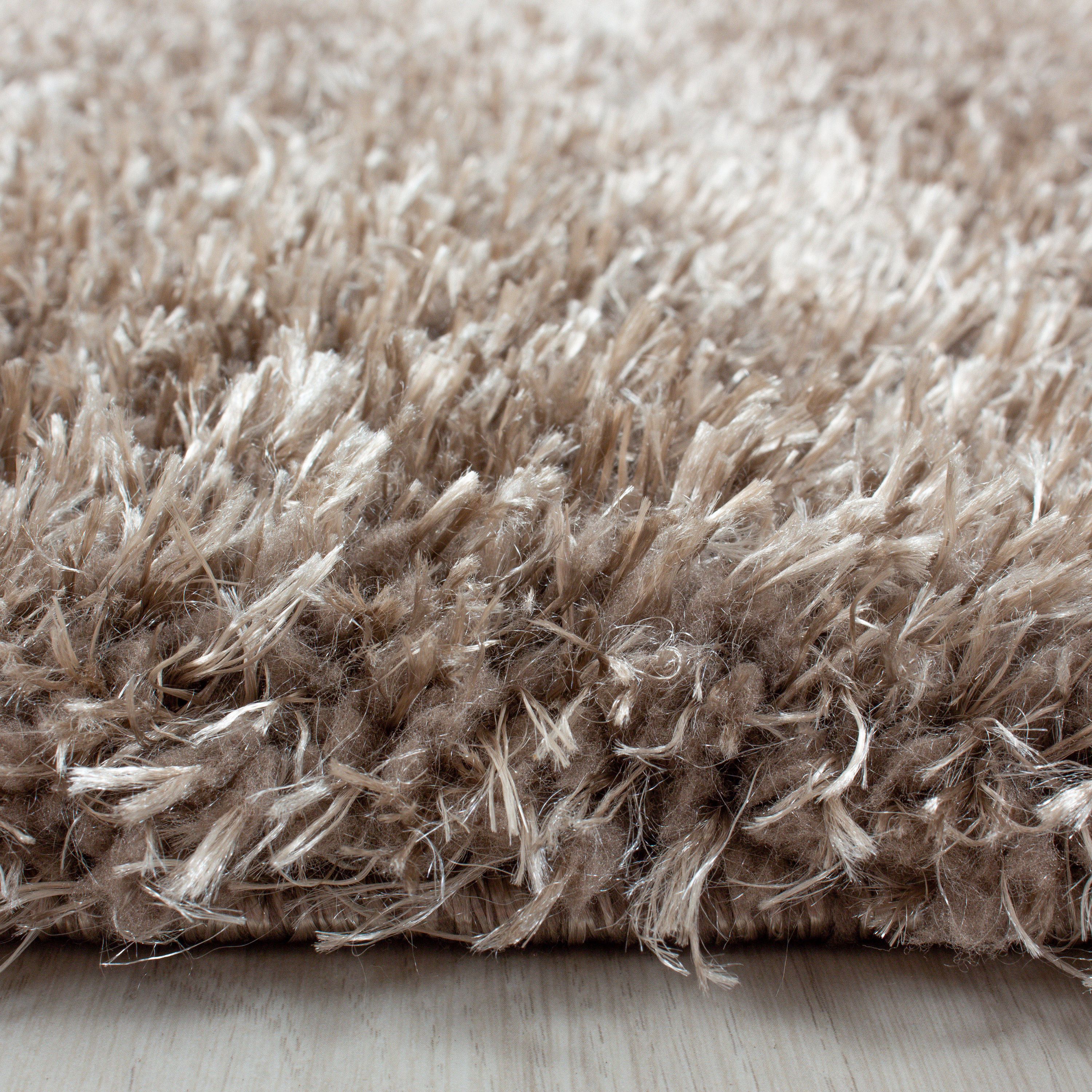 Deep pile rug for living room, plain, long pile, shaggy, fluffy, super soft