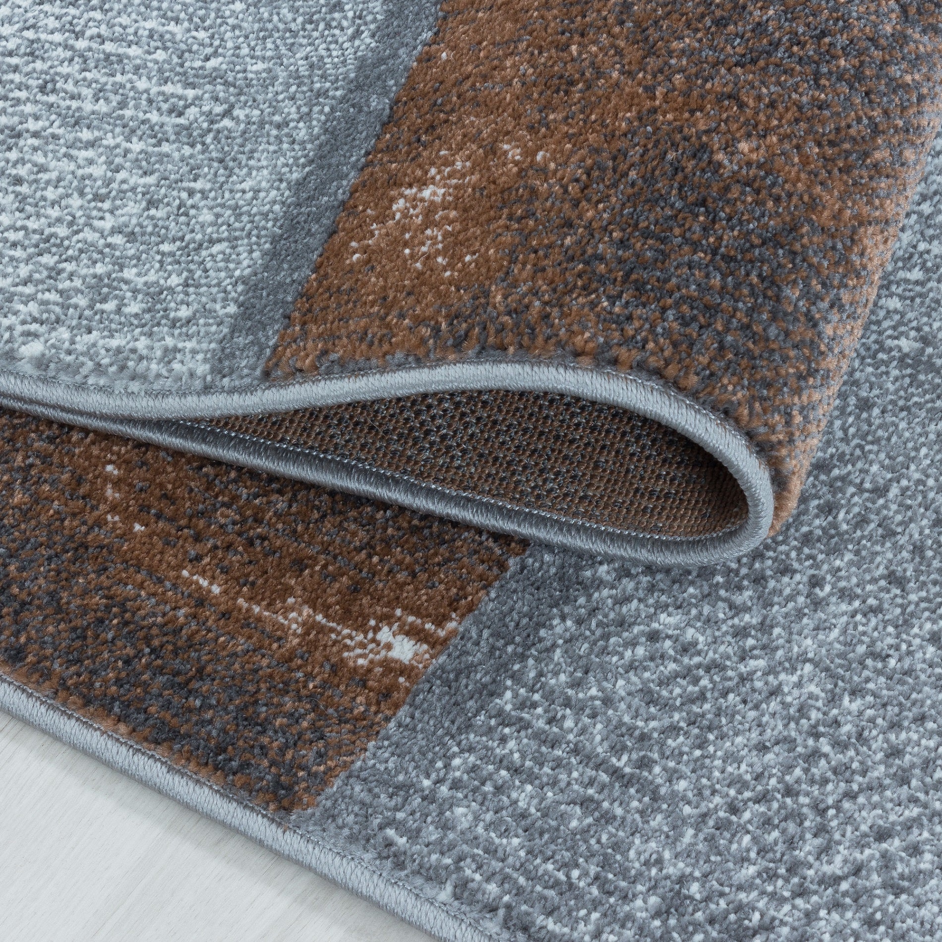 Modern Designer Wohnzimmer Teppich Weicher Kurzflor Kariert Design Robust