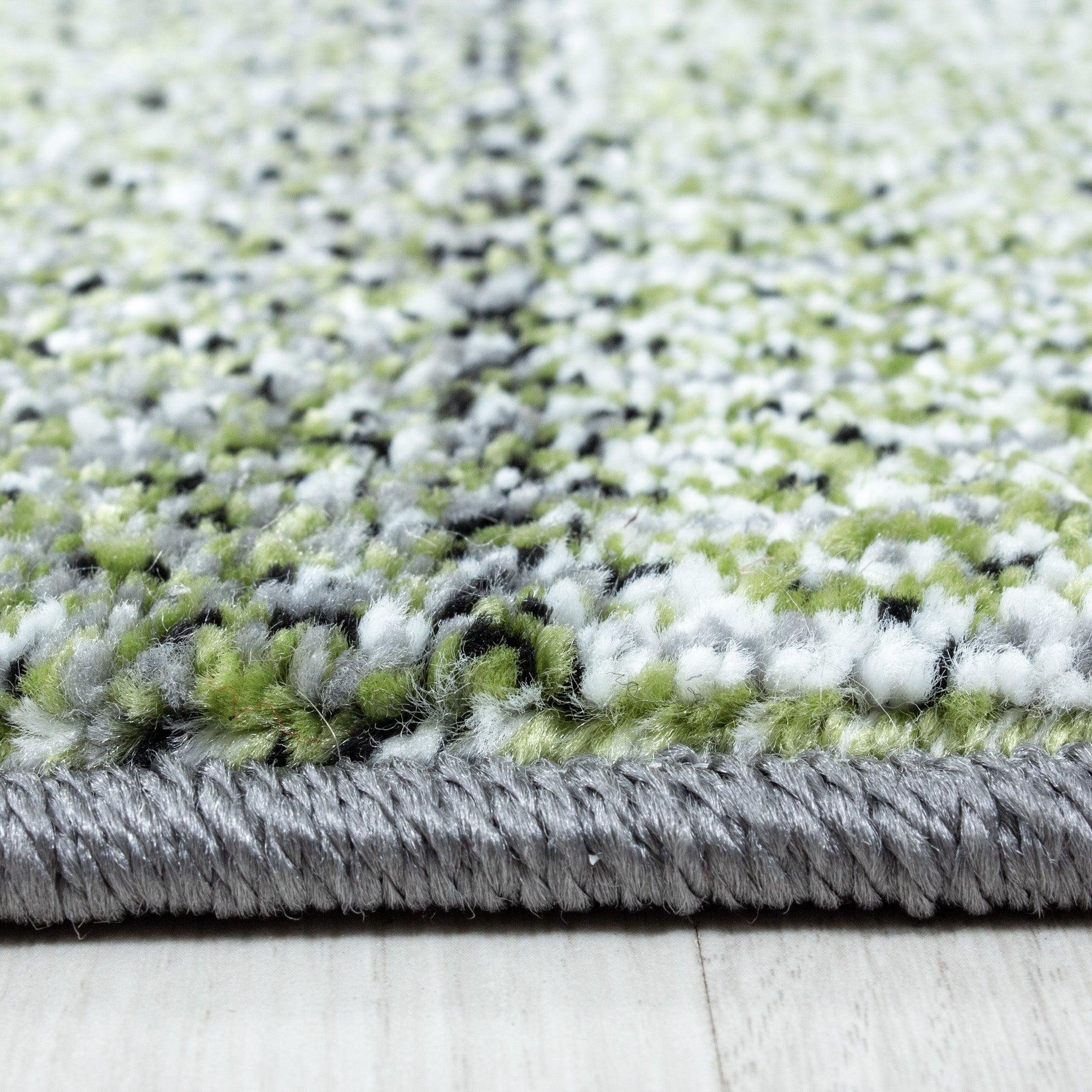 Modern Designer Wohnzimmer Teppich Weicher Kurzflor Kariert Design Robust
