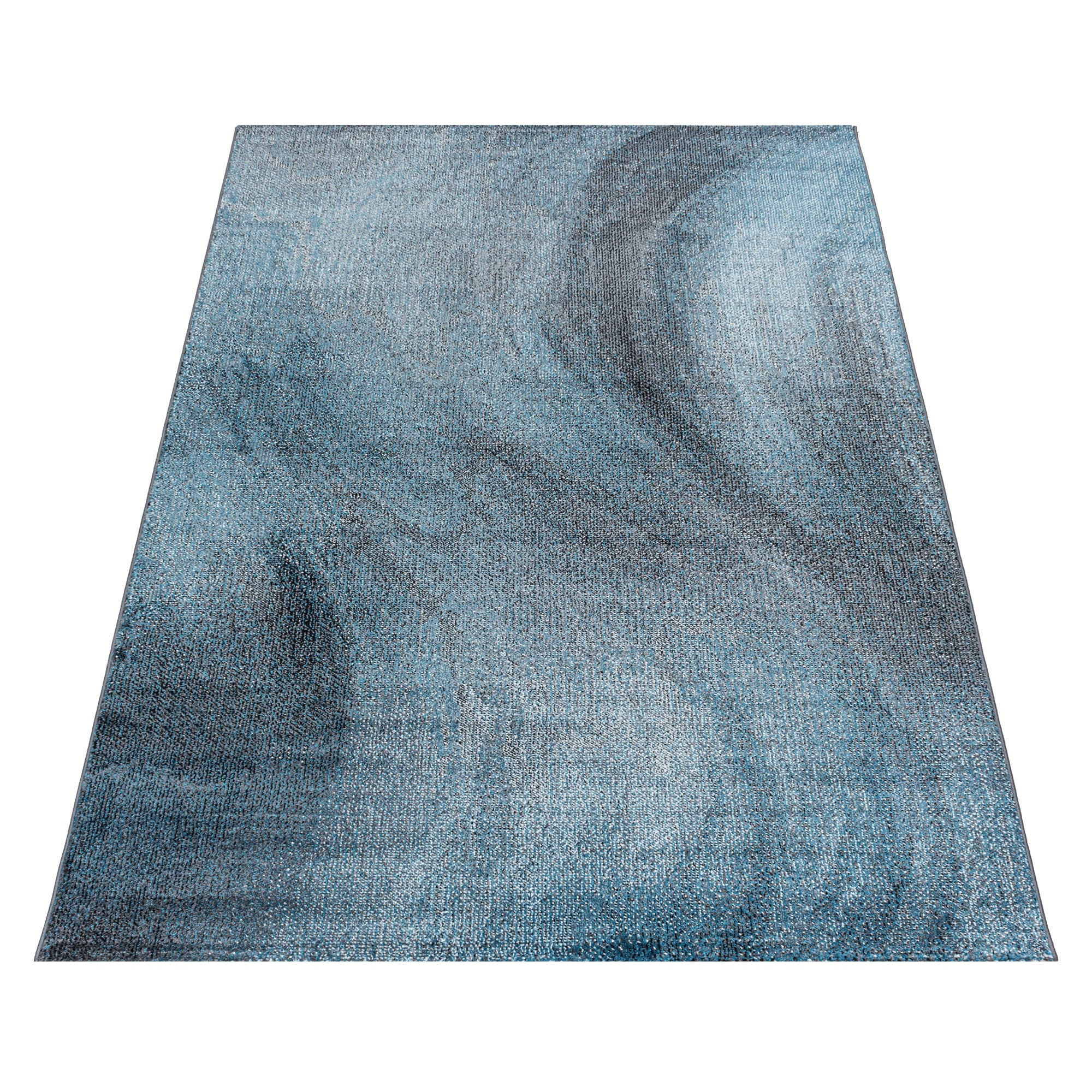 Modern Designer Wohnzimmer Teppich Weich Kurzflor Abstrakt Wellen Design Robust