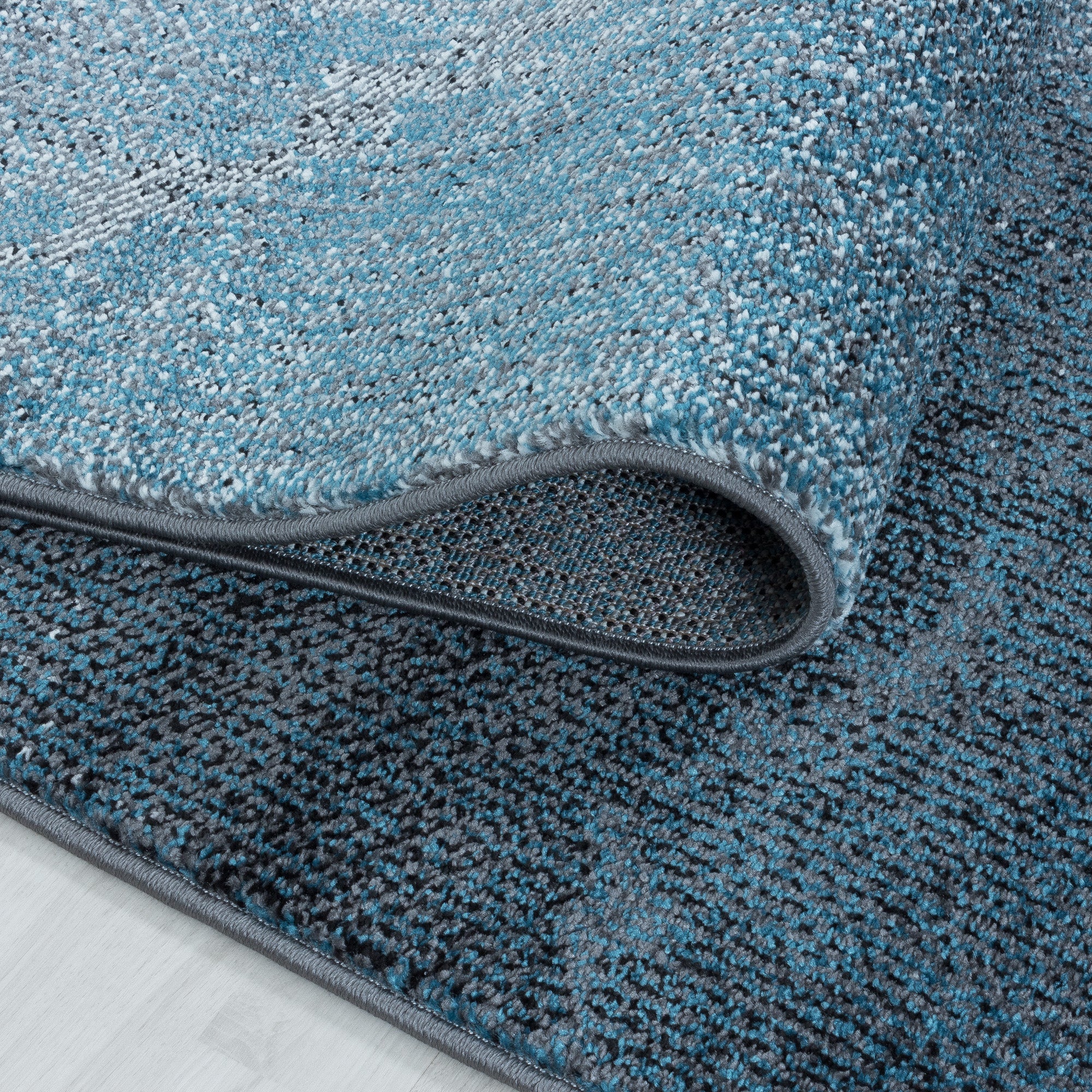 Modern Designer Wohnzimmer Teppich Weich Kurzflor Abstrakt Wellen Design Robust