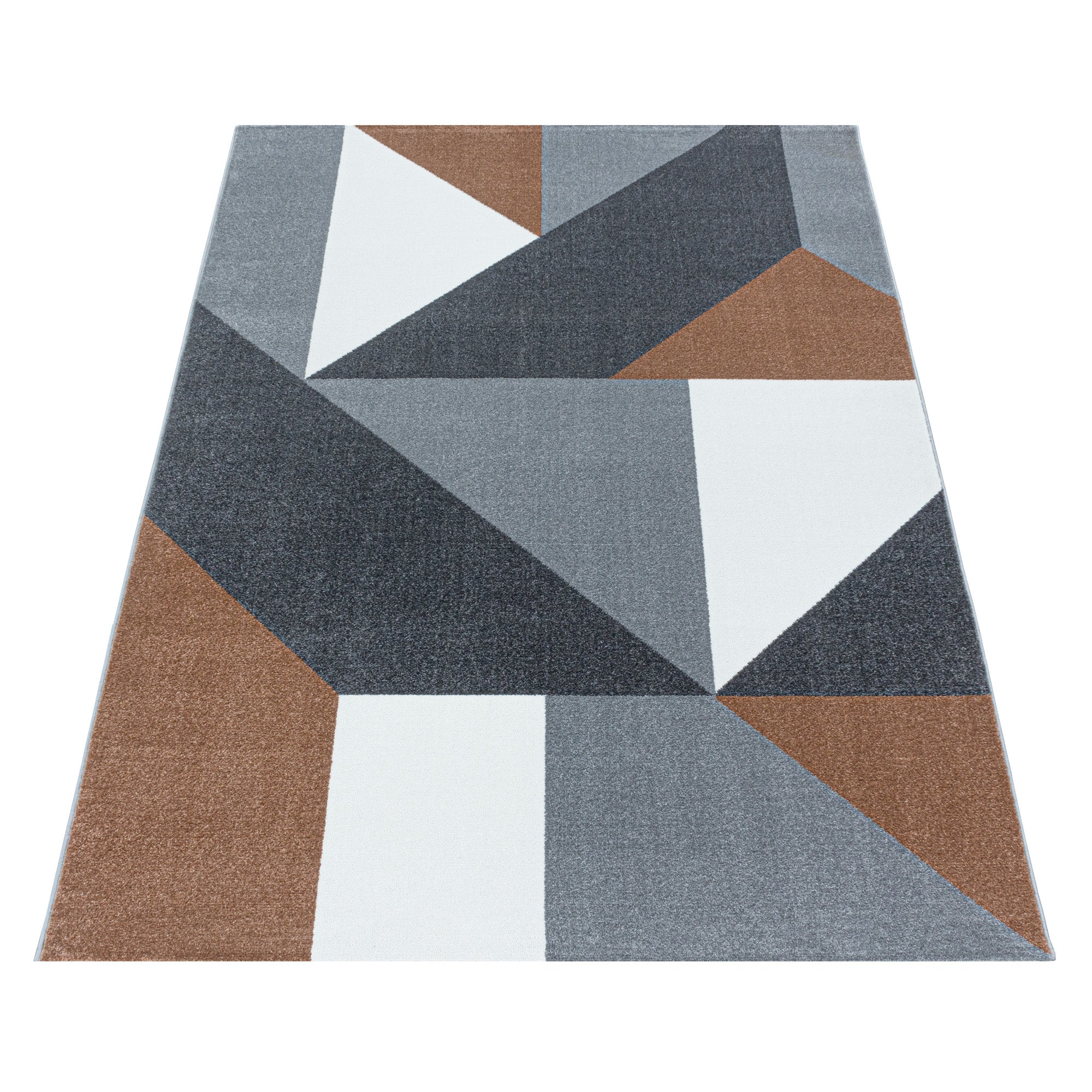 Modern Designer Wohnzimmer Teppich Weicher Kurzflor Geometrisch Design Robust