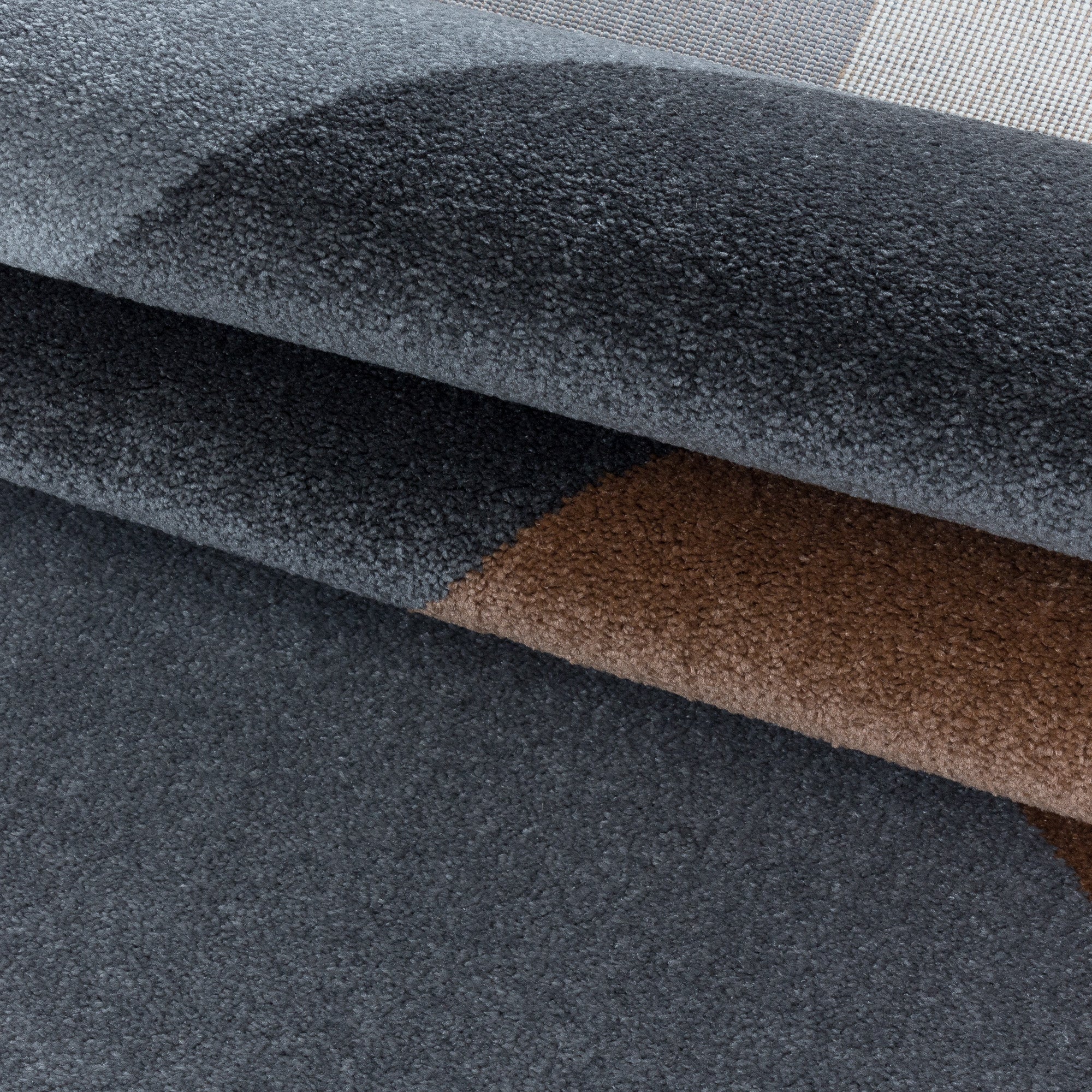 Modern Designer Wohnzimmer Teppich Weicher Kurzflor Geometrisch Design Robust