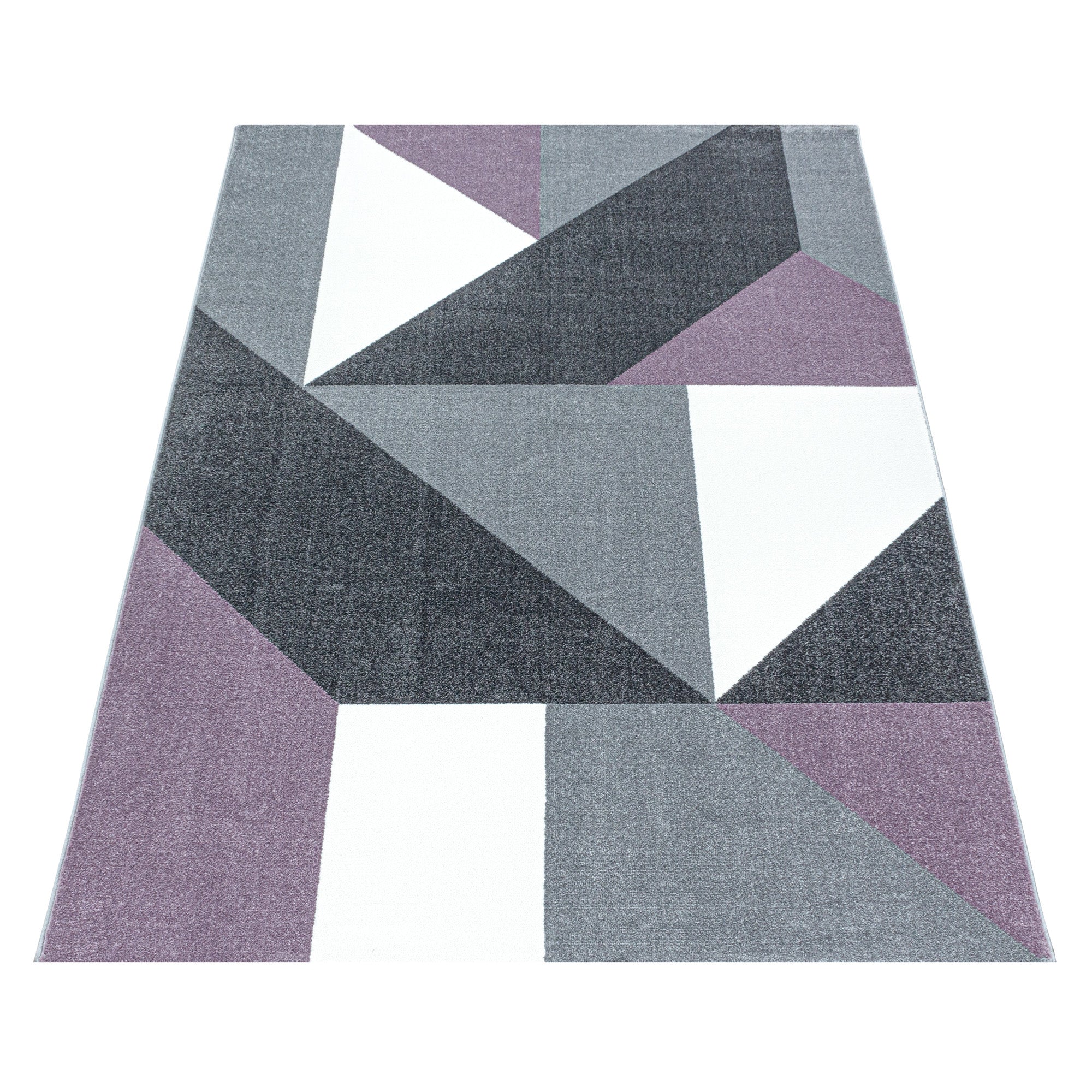 Modern Designer Wohnzimmer Teppich Weicher Kurzflor Geometrisch Design Robust