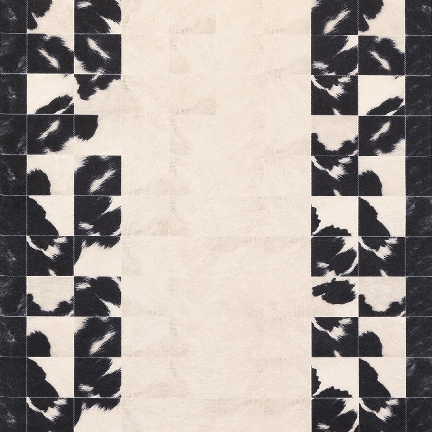 Waschbarer Teppich Wohnzimmer Flachgewebe Robust Patchwork Design Rutschfest