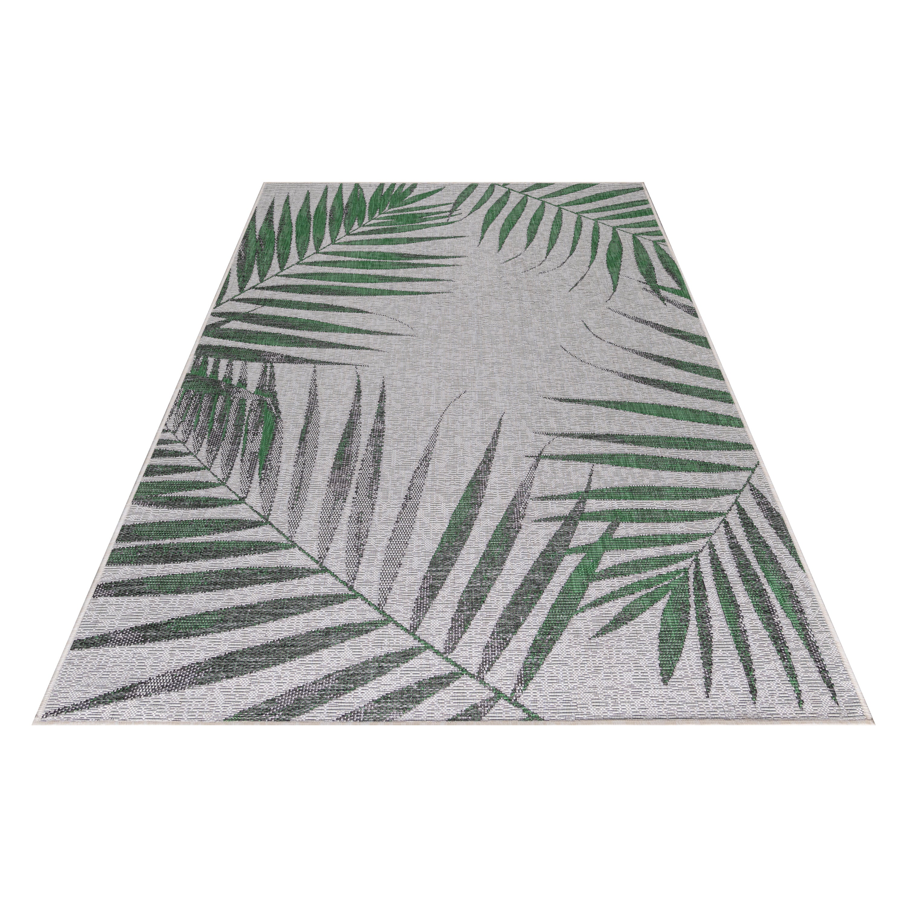 Indoor & Outdoor Rug Palm Tree Design Flat Weave Kitchen Rug Balcony Patio