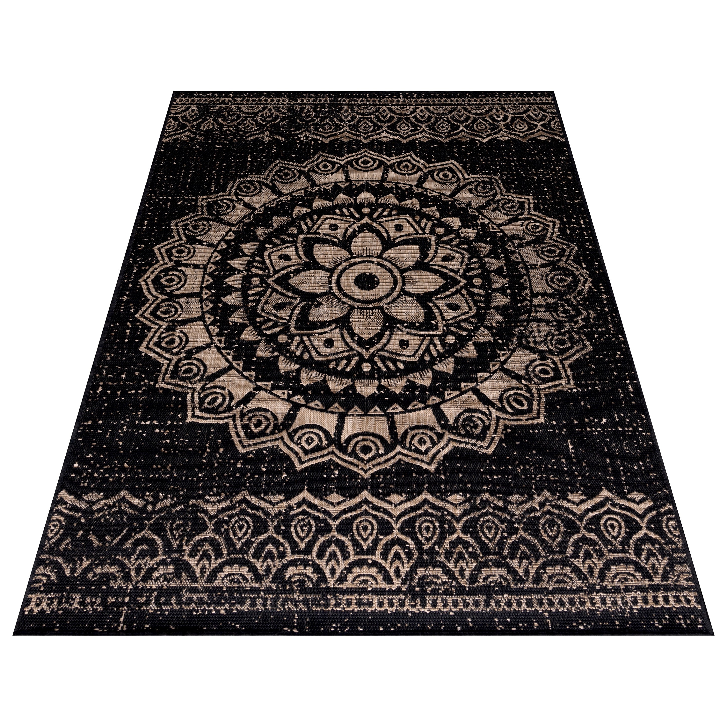 Indoor & Outdoor Rug Vintage Design Flat Weave Kitchen Rug Balcony Patio
