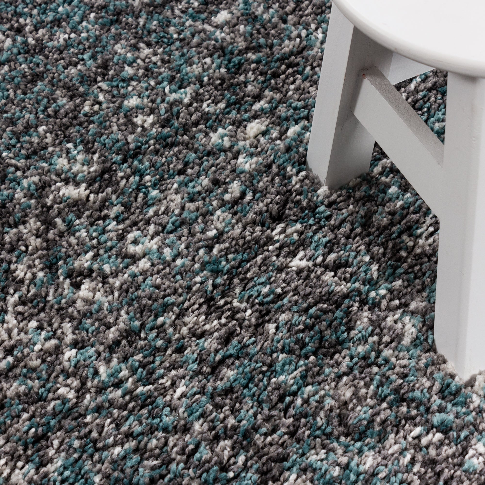 Hochflor Teppich Meliert Design Shaggy Teppich Vintage-Stil Teppich Wohnzimmer