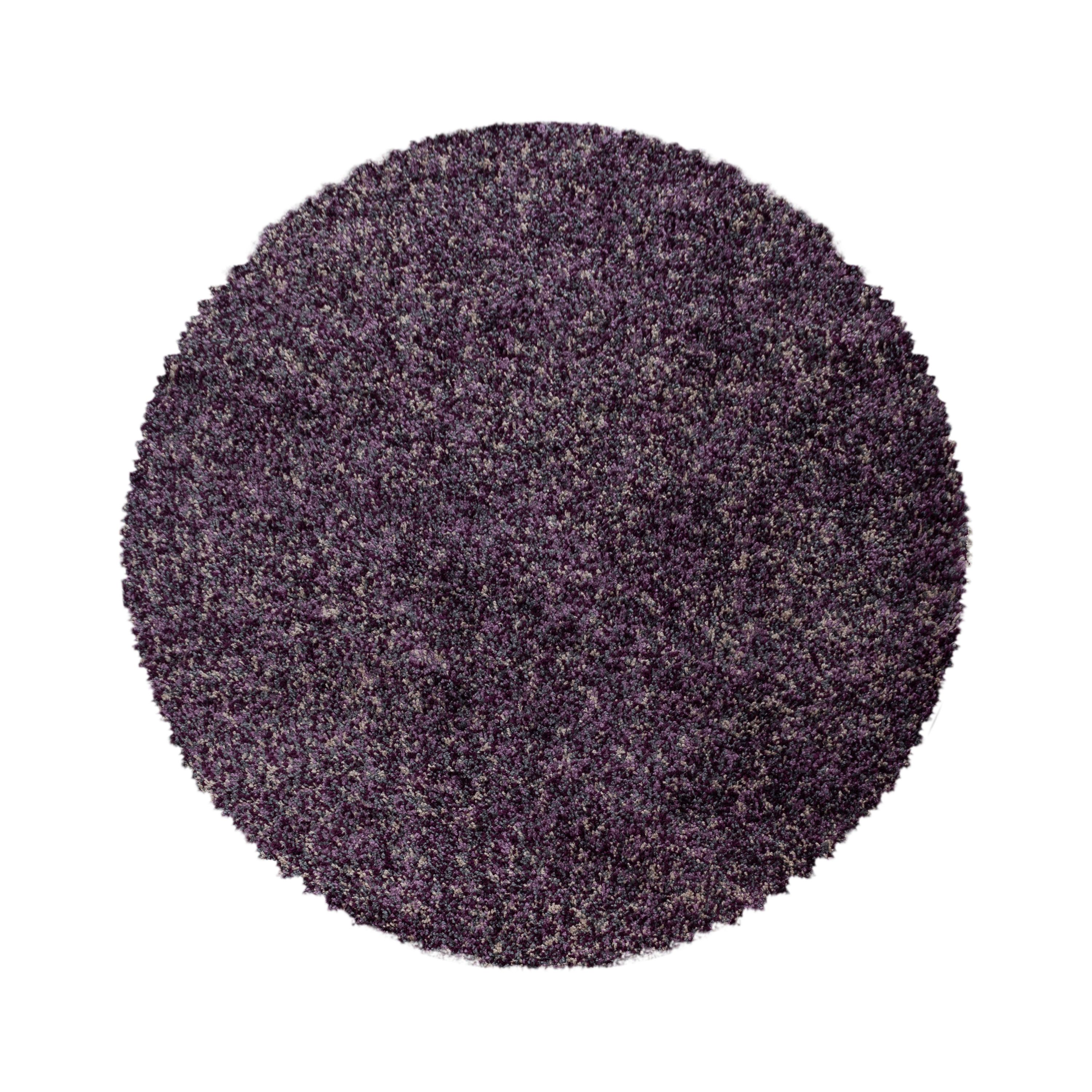 Runder Hochflor Shaggy Teppich Meliert Design Vintage-Stil Teppich Wohnzimmer