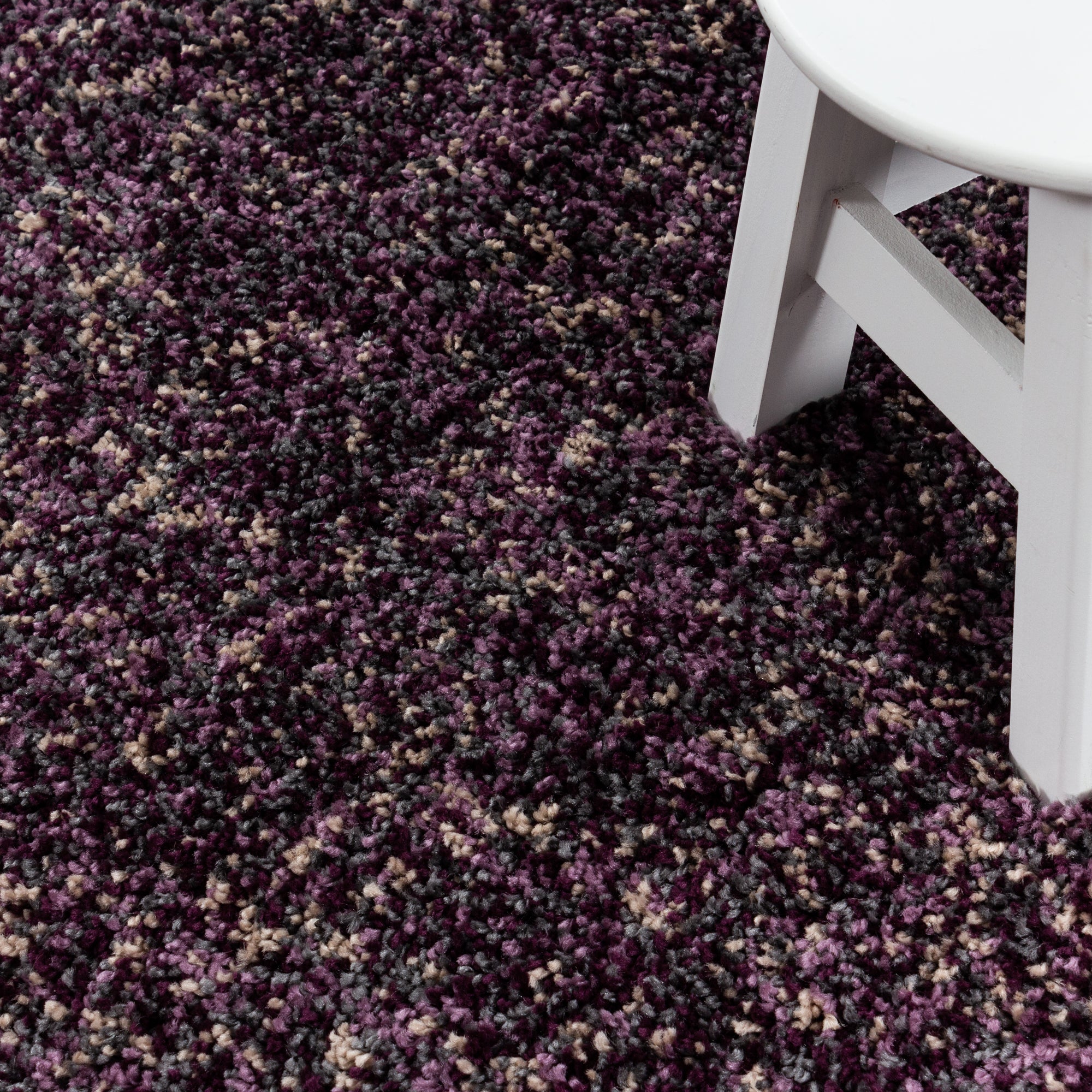 Hochflor Shaggy Teppich Meliert Design Teppich Vintage-Stil Teppich Wohnzimmer