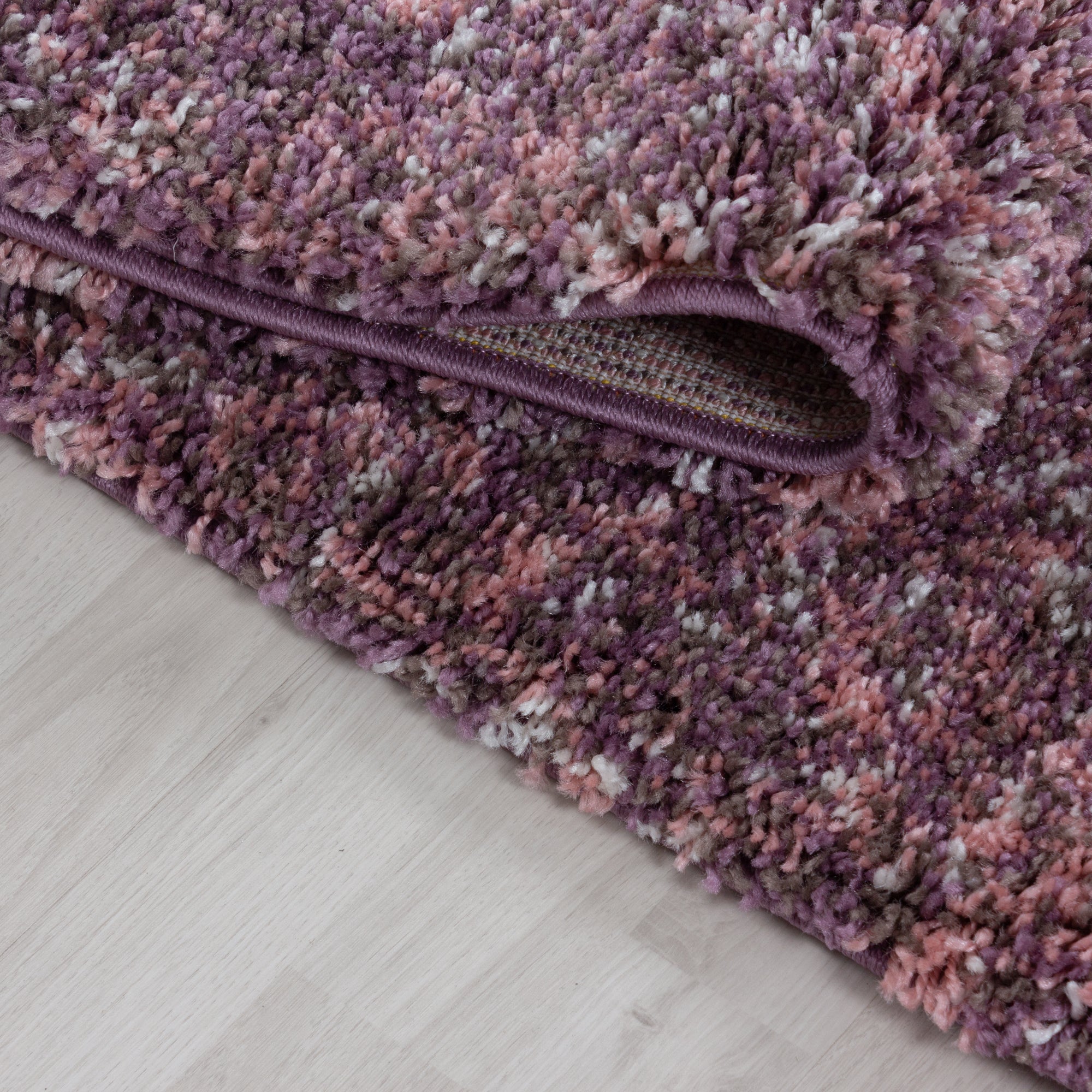 Runder Hochflor Shaggy Teppich Meliert Design Vintage-Stil Teppich Wohnzimmer