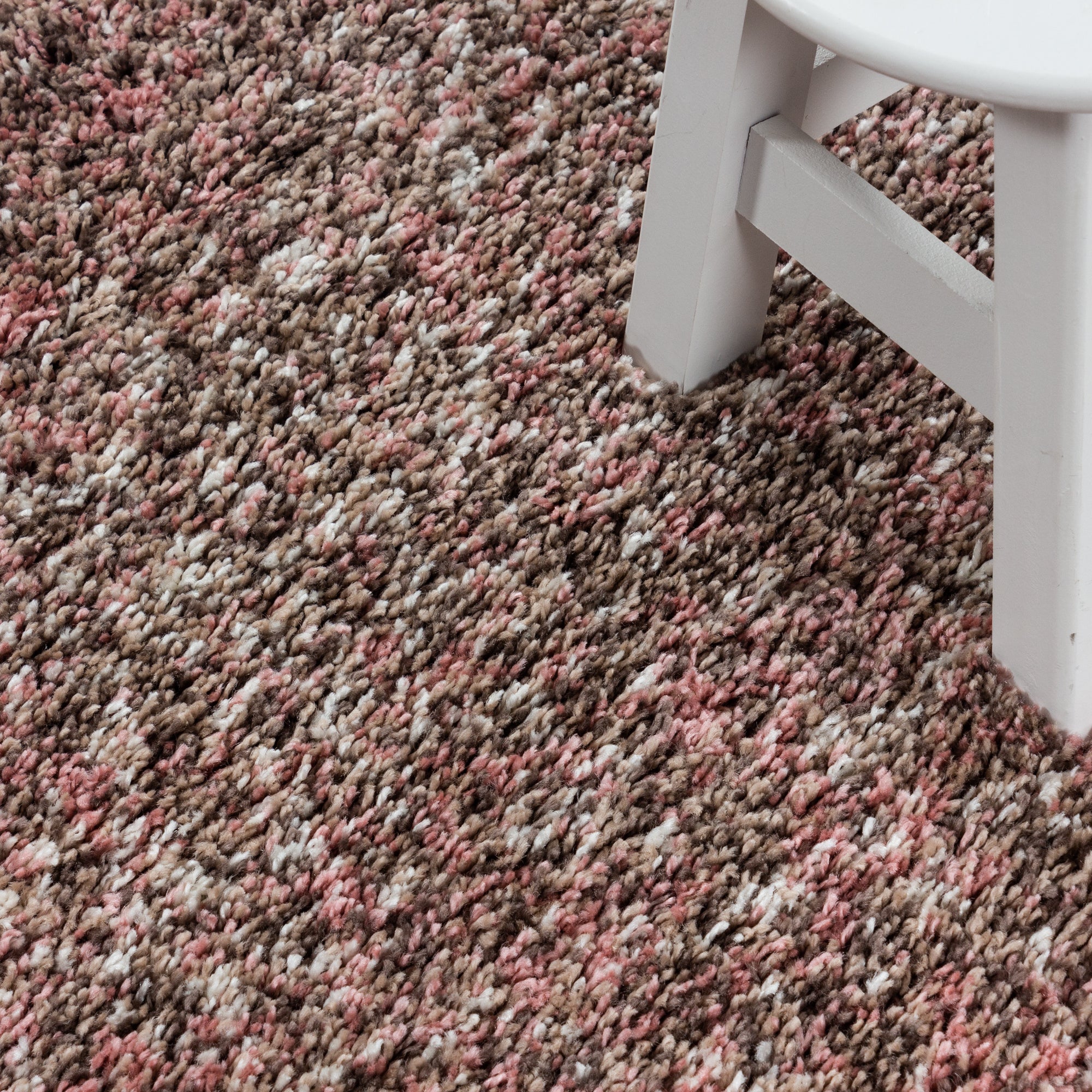 Hochflor Teppich Meliert Design Shaggy Teppich Vintage-Stil Teppich Wohnzimmer