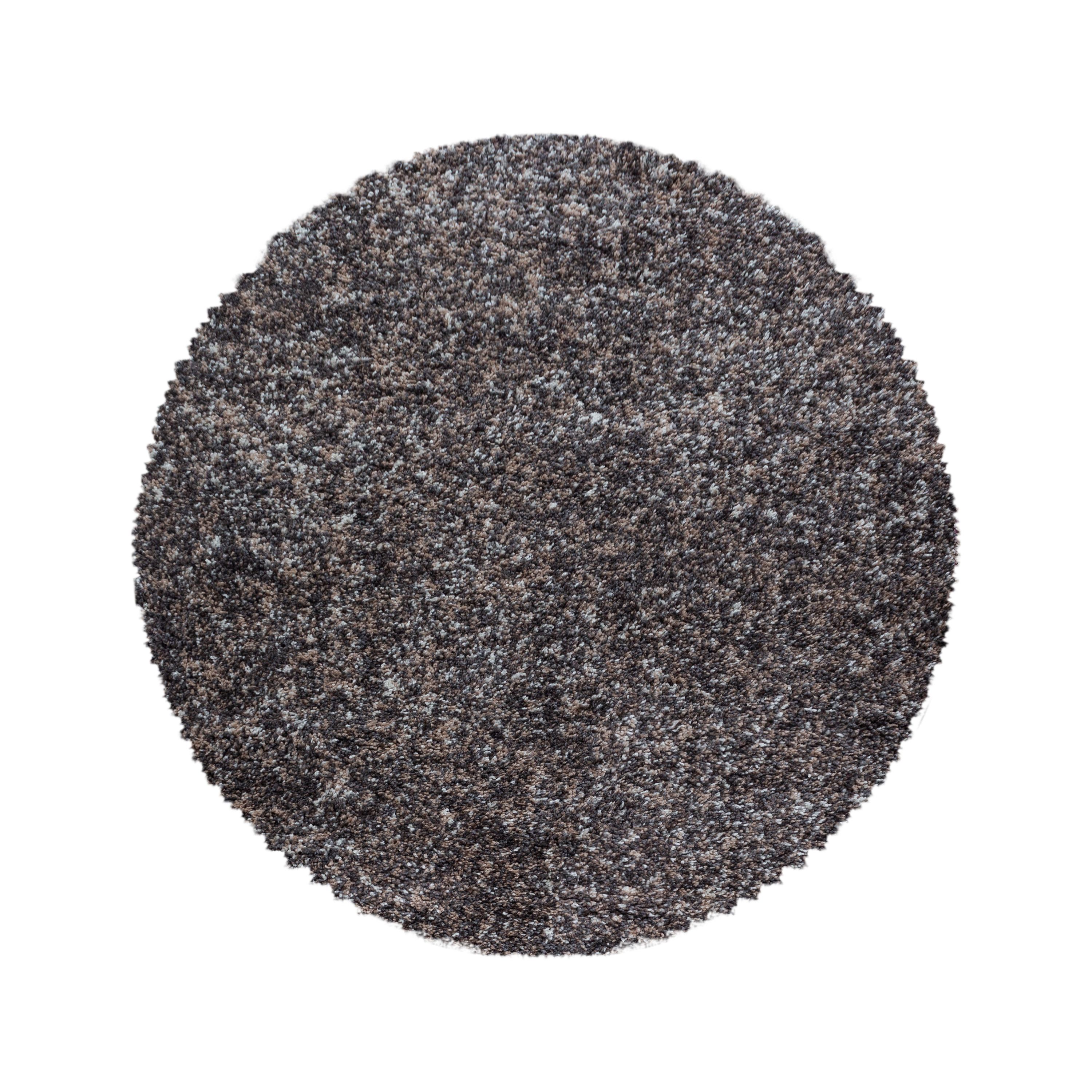 Runder Hochflor Shaggy Teppich Meliert Design Vintage-Stil Teppich Wohnzimmer