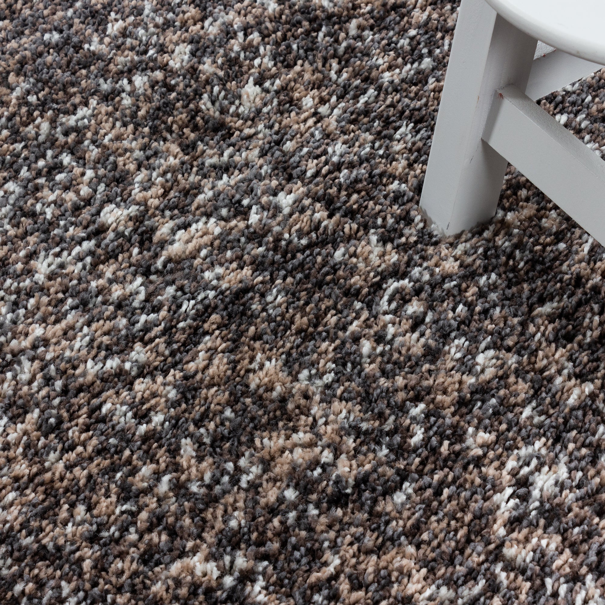 Hochflor Teppich Meliert Design Shaggy Teppich Vintage-Stil Teppich Wohnzimmer