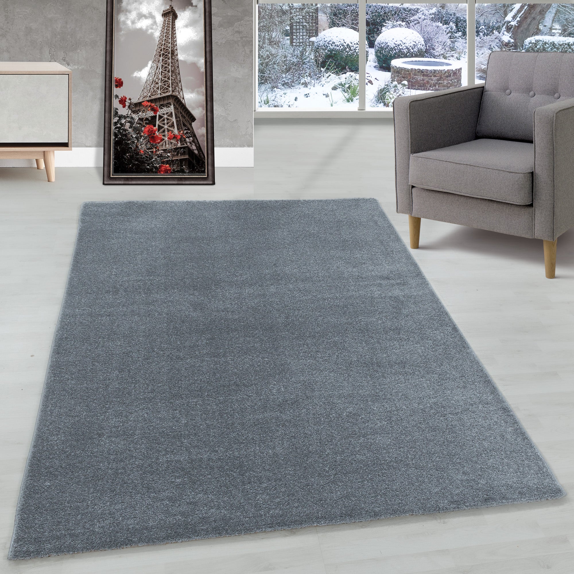 MIA - Tapis à vagues abstrait - Noir 080 x 300 cm | Leroy Merlin