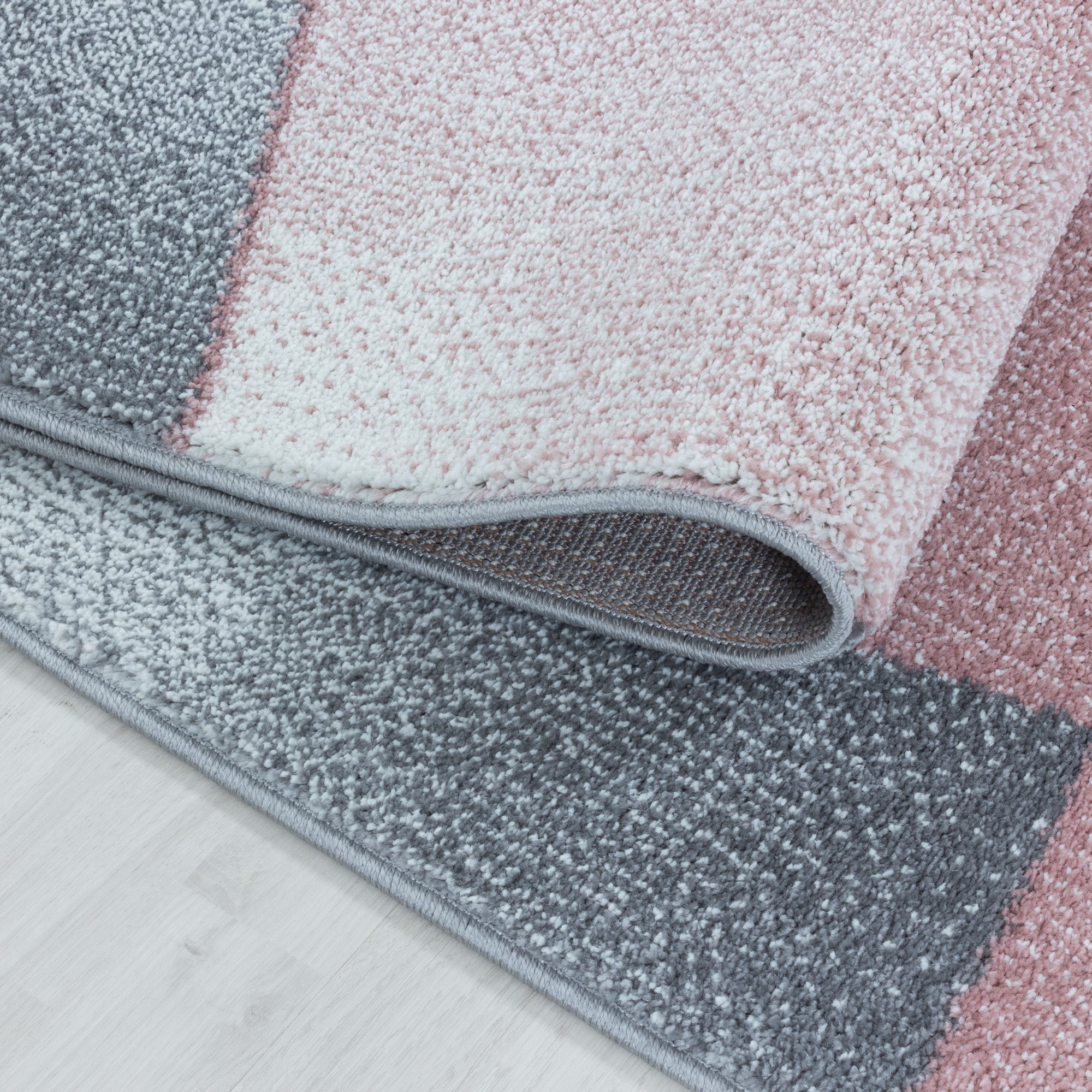 Modern Designer Kurzflor Teppich Wohnzimmer Abstrakt Design Robust Pflegeleicht