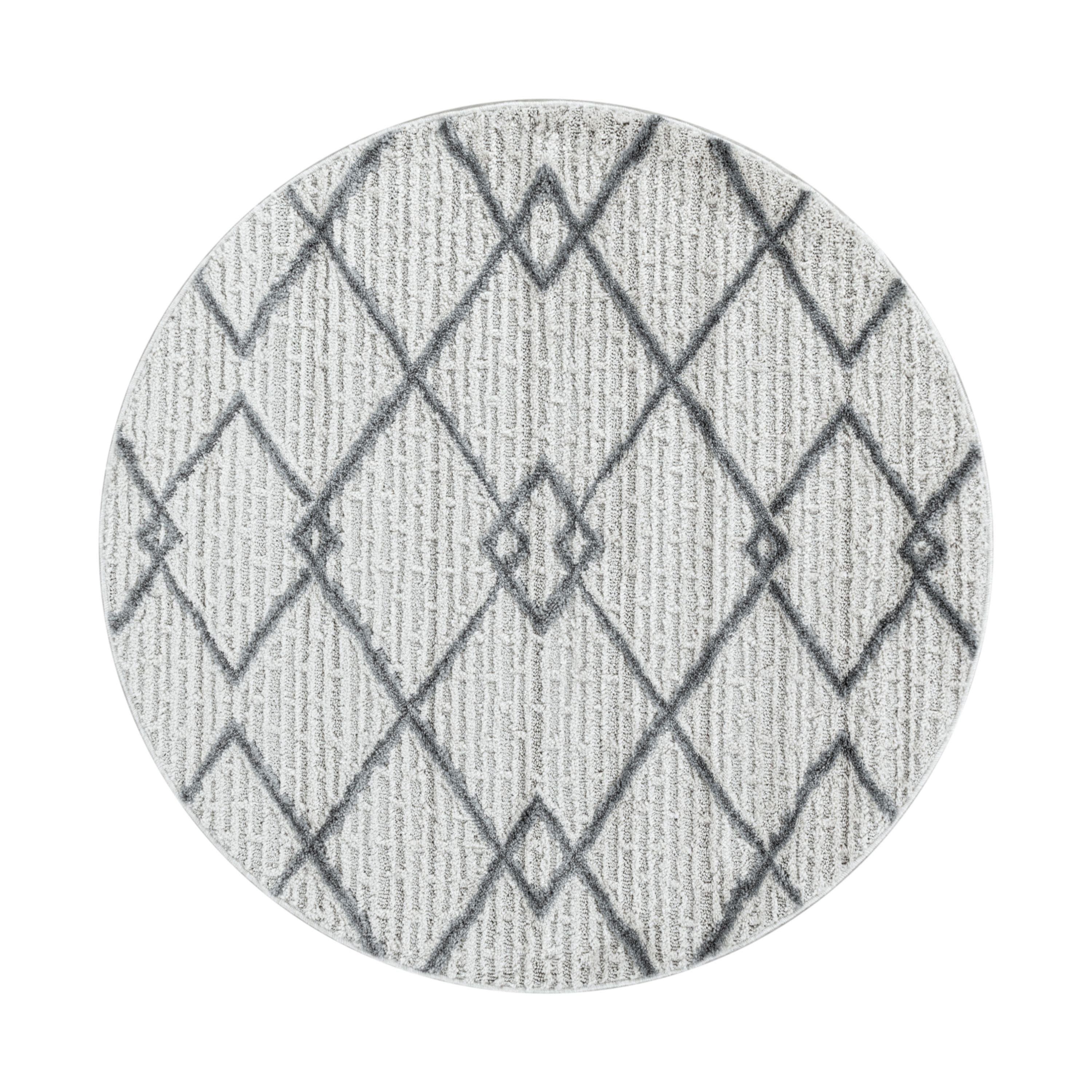 Teppich Wohnzimmer Boho Design Hoch-Tief Effekt 3D Optik Skandinavische Stil