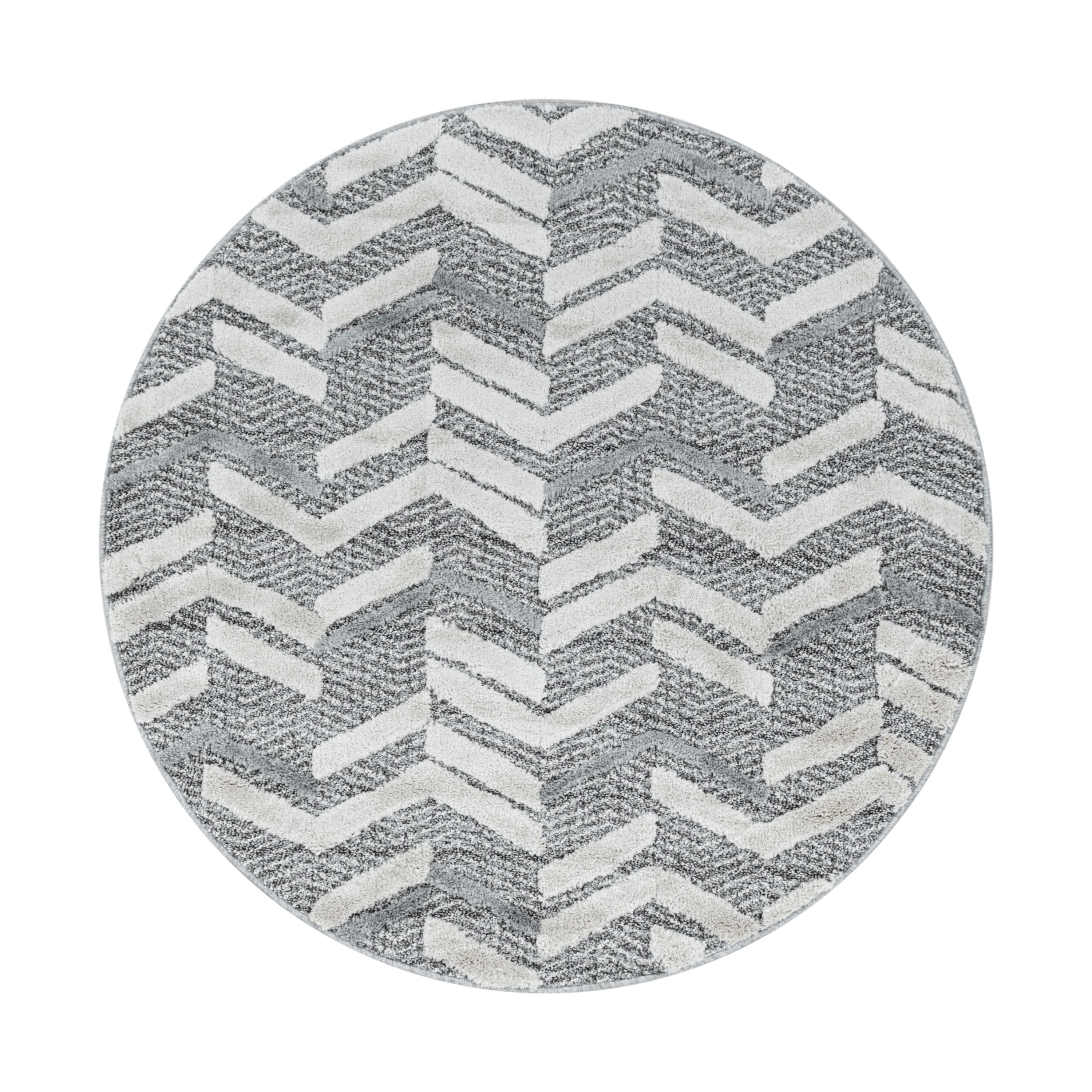 Teppich Wohnzimmer Berber Design Hoch-Tief Effekt 3D Optik Skandinavische Stil