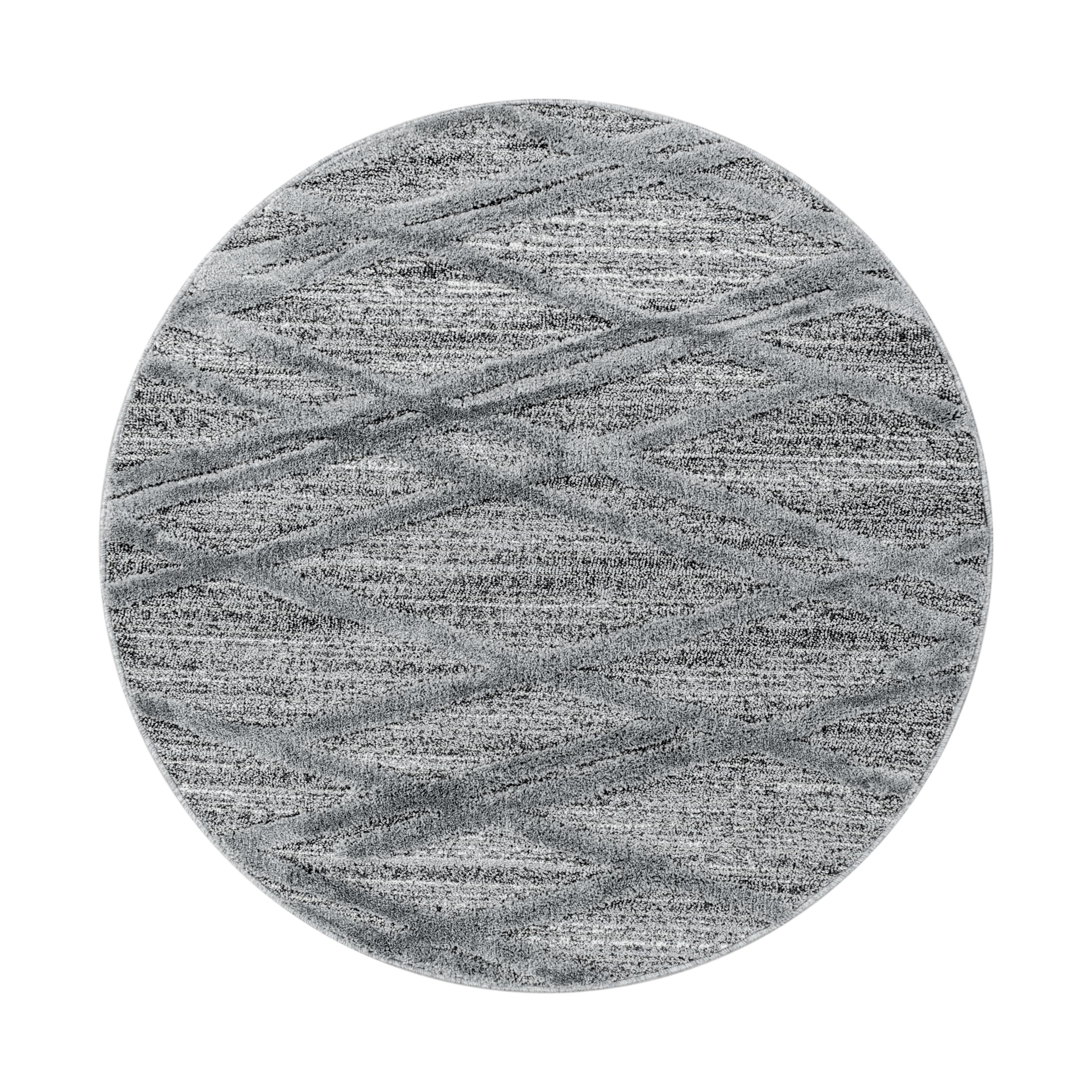 Tapis salon bohème design effet haut-bas look 3D style scandinave