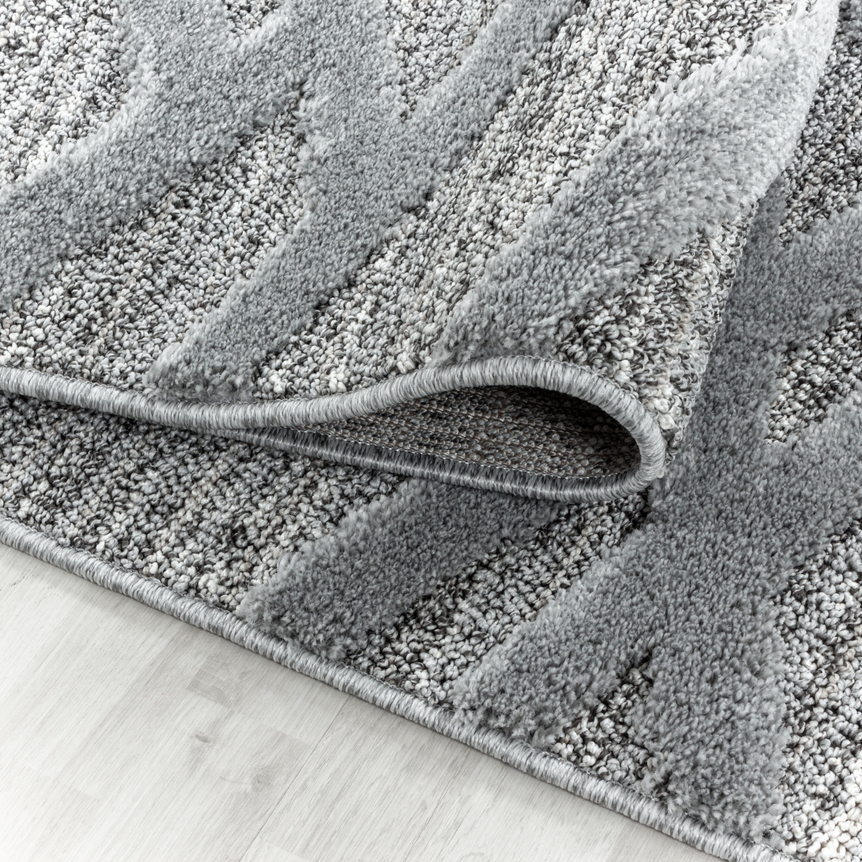 Teppich Wohnzimmer Boho Design Hoch-Tief Effekt 3D Optik Skandinavische Stil