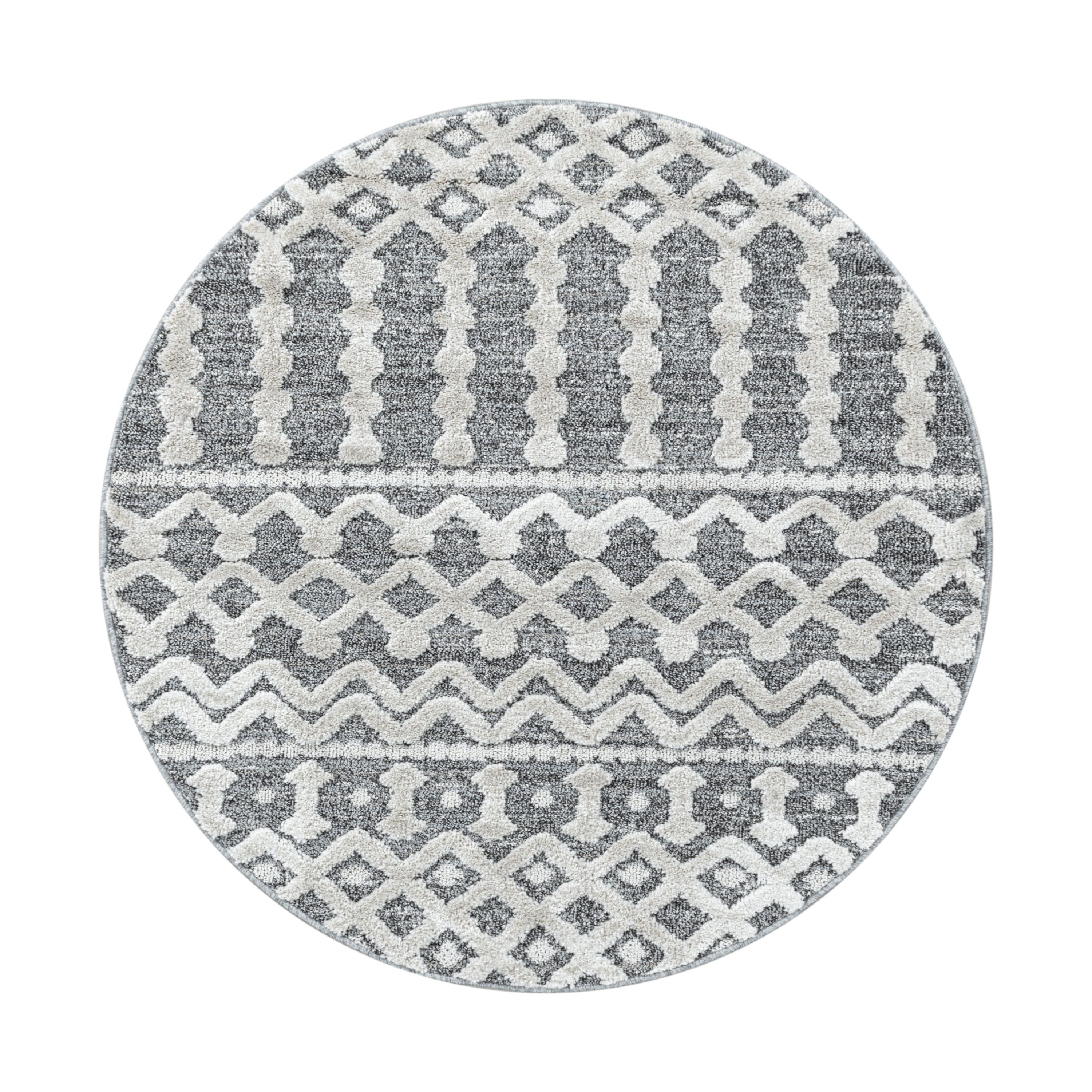 Carpet living room boho design high-low effect 3D look Scandinavian style
