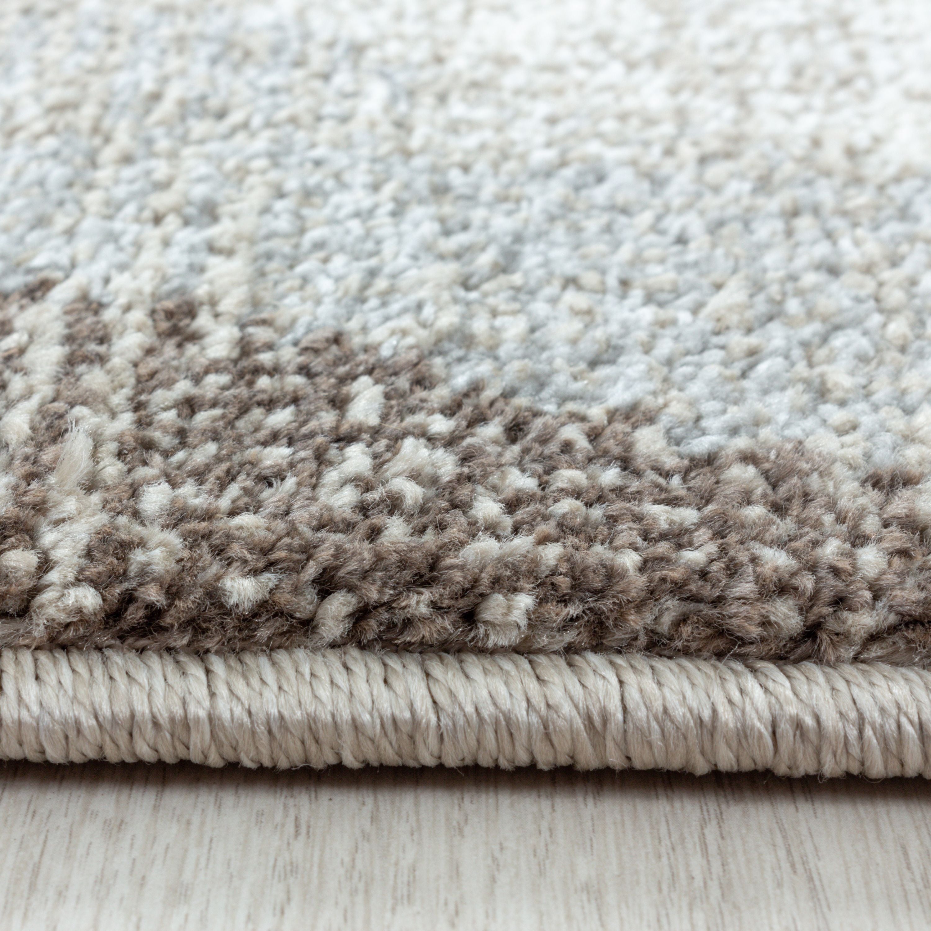 Kurzflor Teppich Wohnzimmer Modern Design Vintage-Stil Weich Pflegeleicht