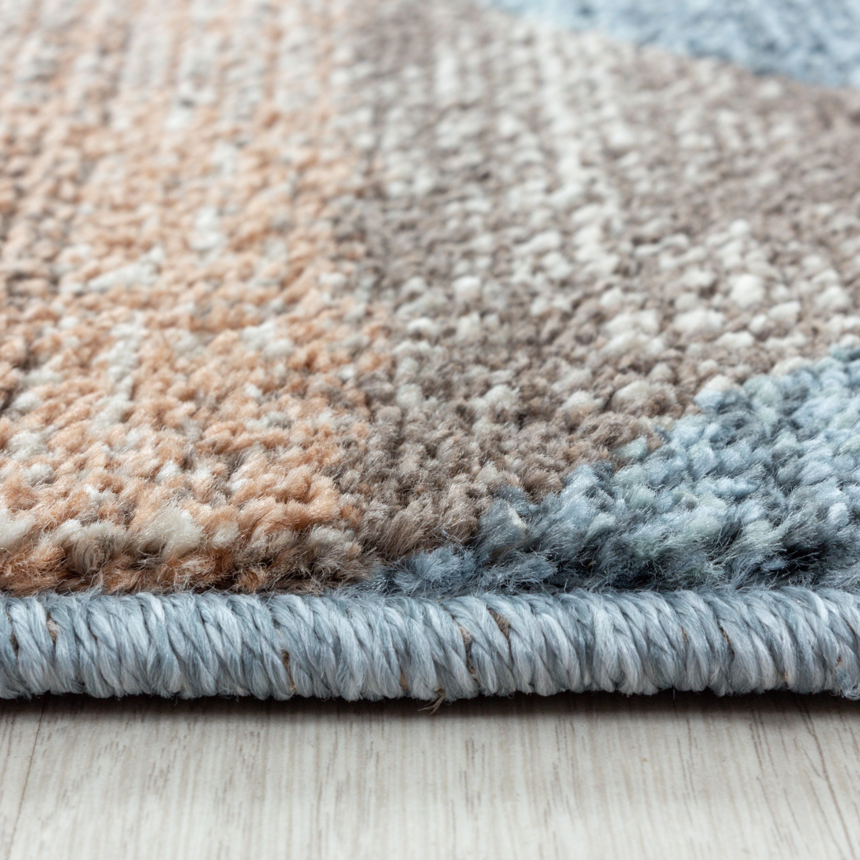 Kurzflor Teppich Wohnzimmer Modern Design Vintage-Stil Weich Pflegeleicht