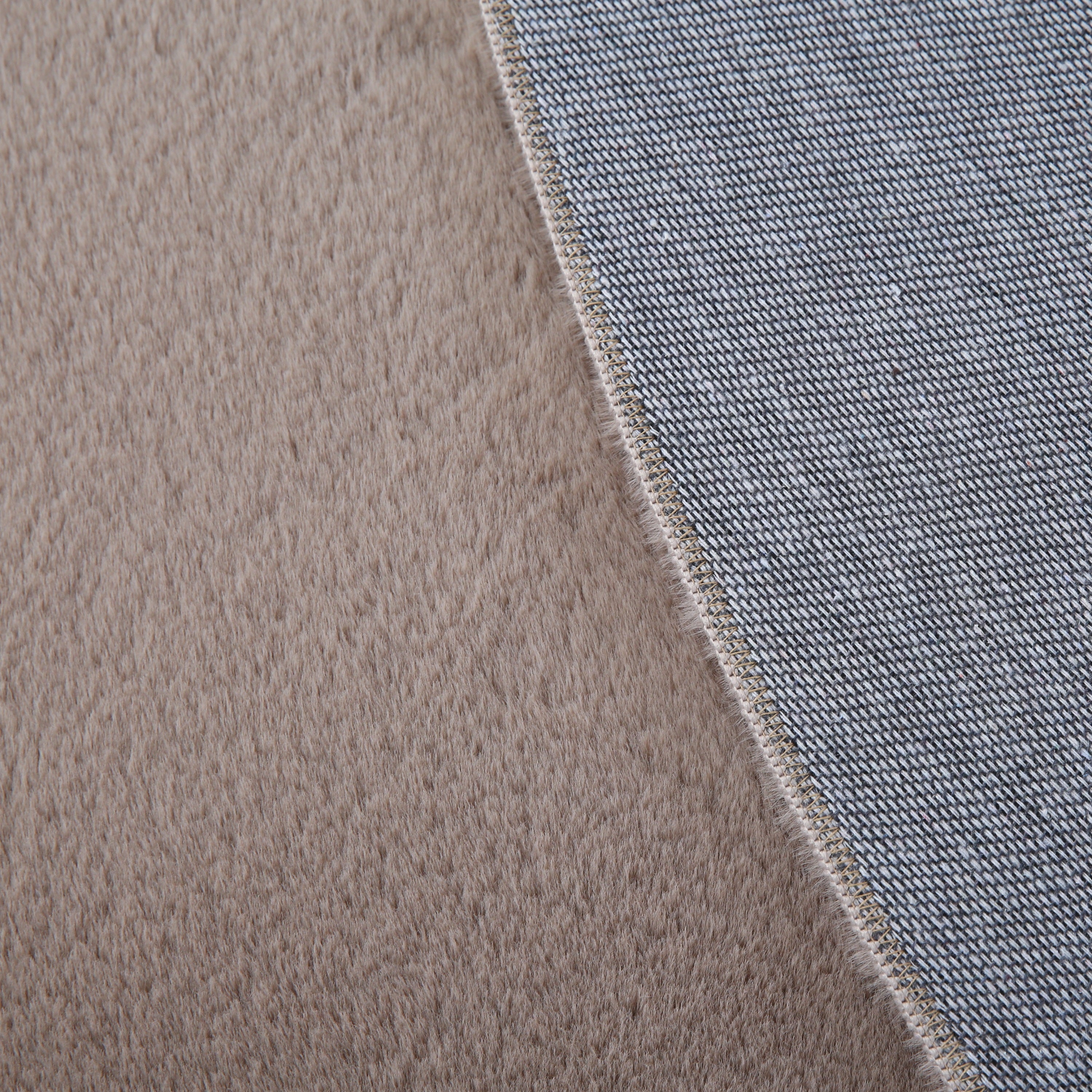 Round carpet living room bedroom plain faux fur fluffy soft