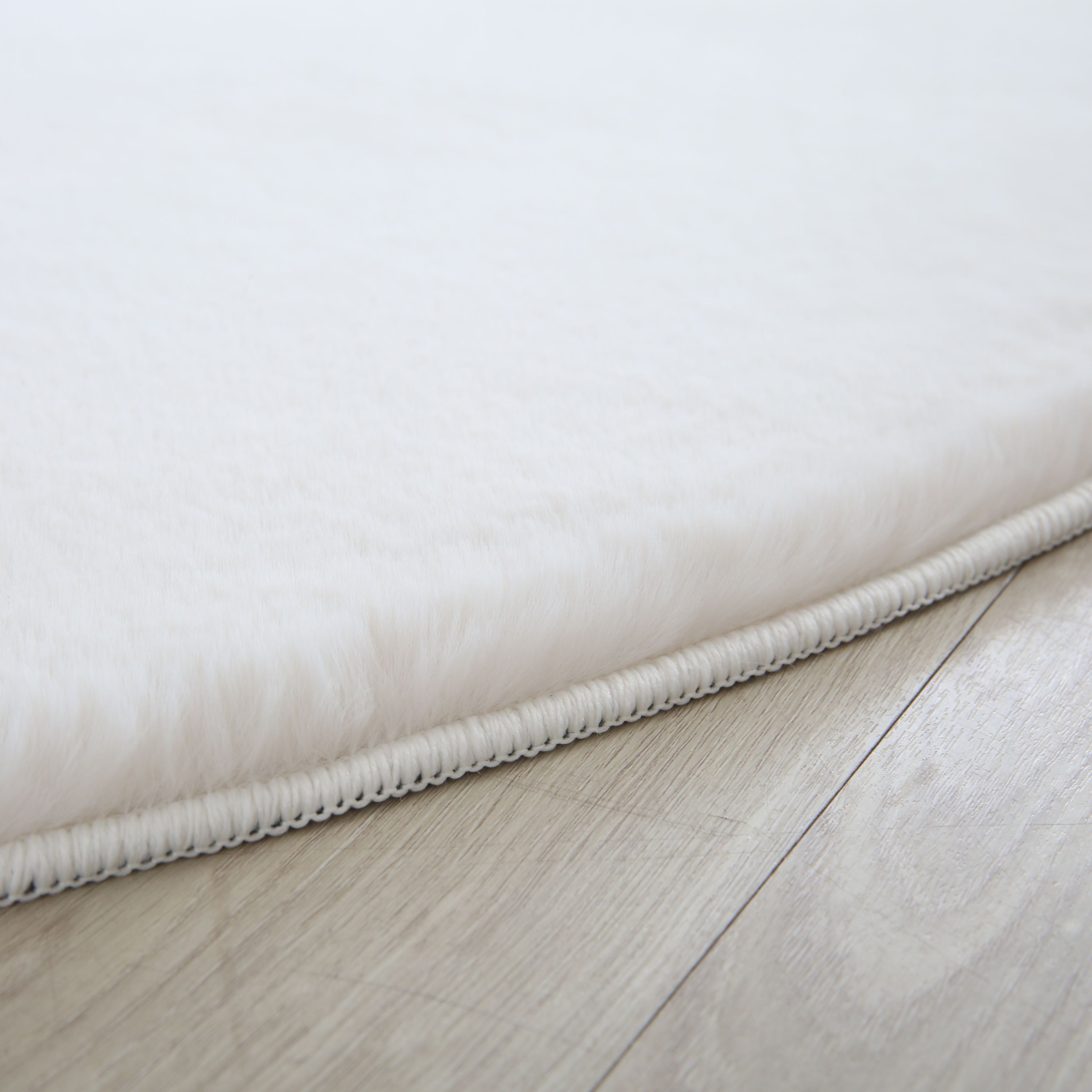 Round carpet living room bedroom plain faux fur fluffy soft