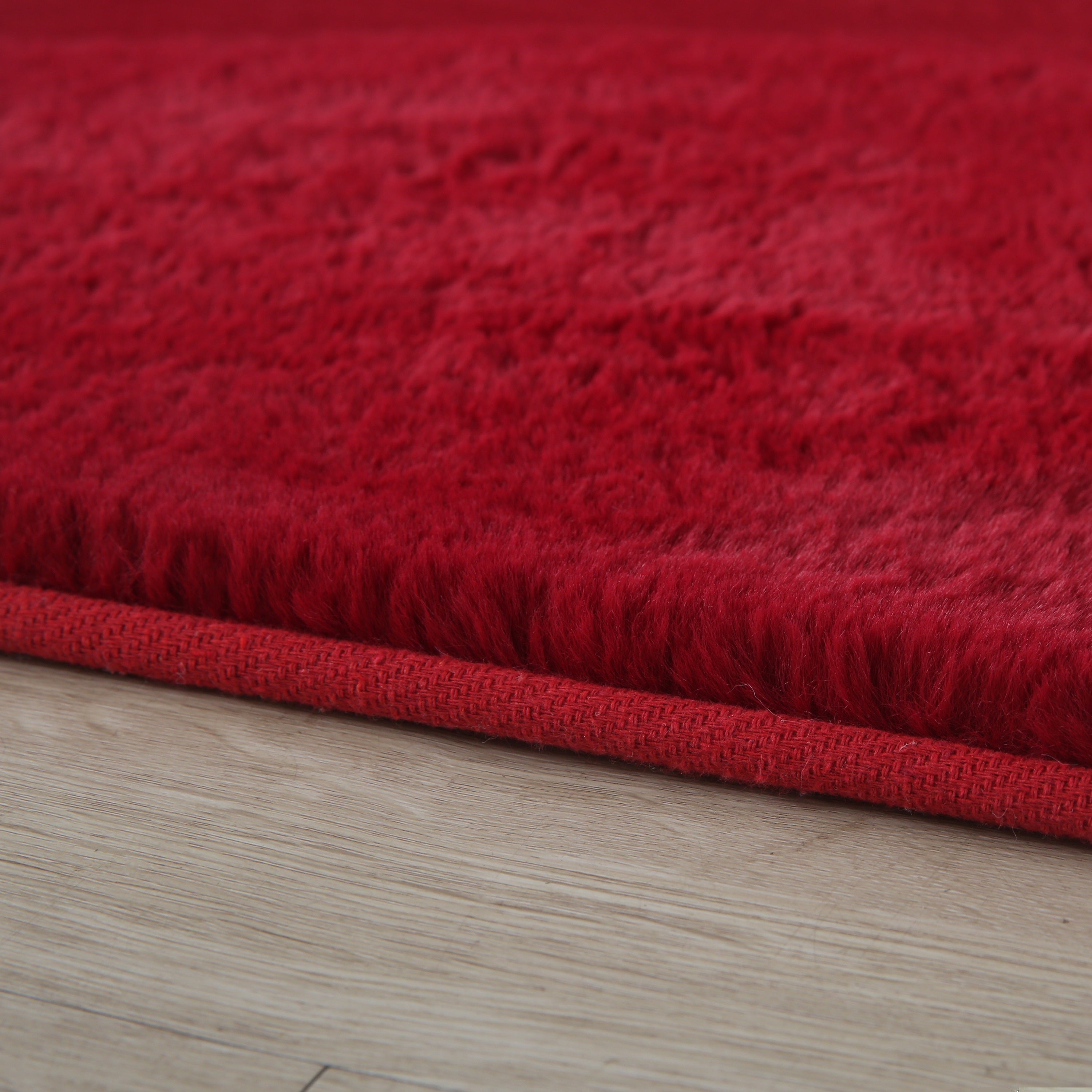 Teppich Wohnzimmer Einfarbig Fellimitat flauschig weich kuschelig Pastell Töne
