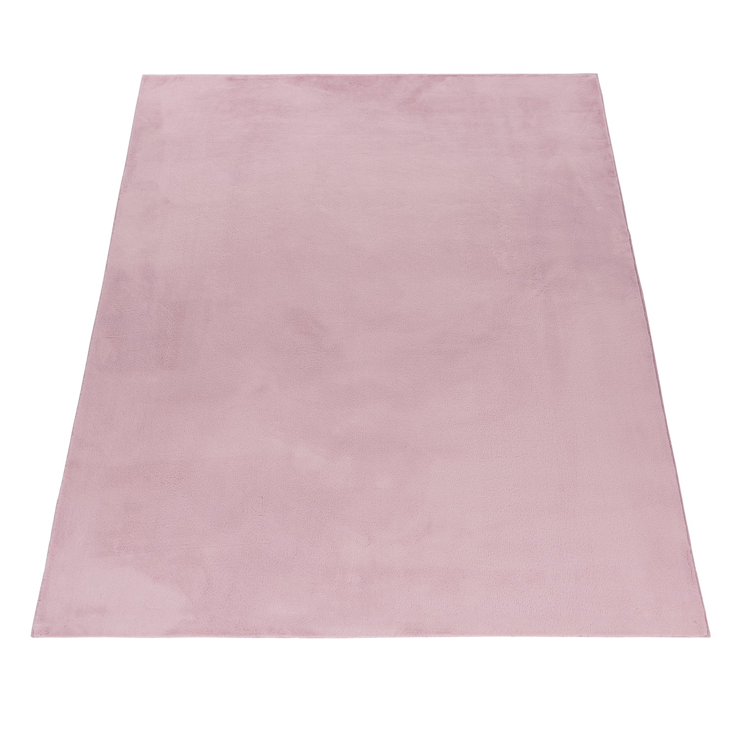 Teppich Wohnzimmer Einfarbig Fellimitat flauschig weich kuschelig Pastell Töne