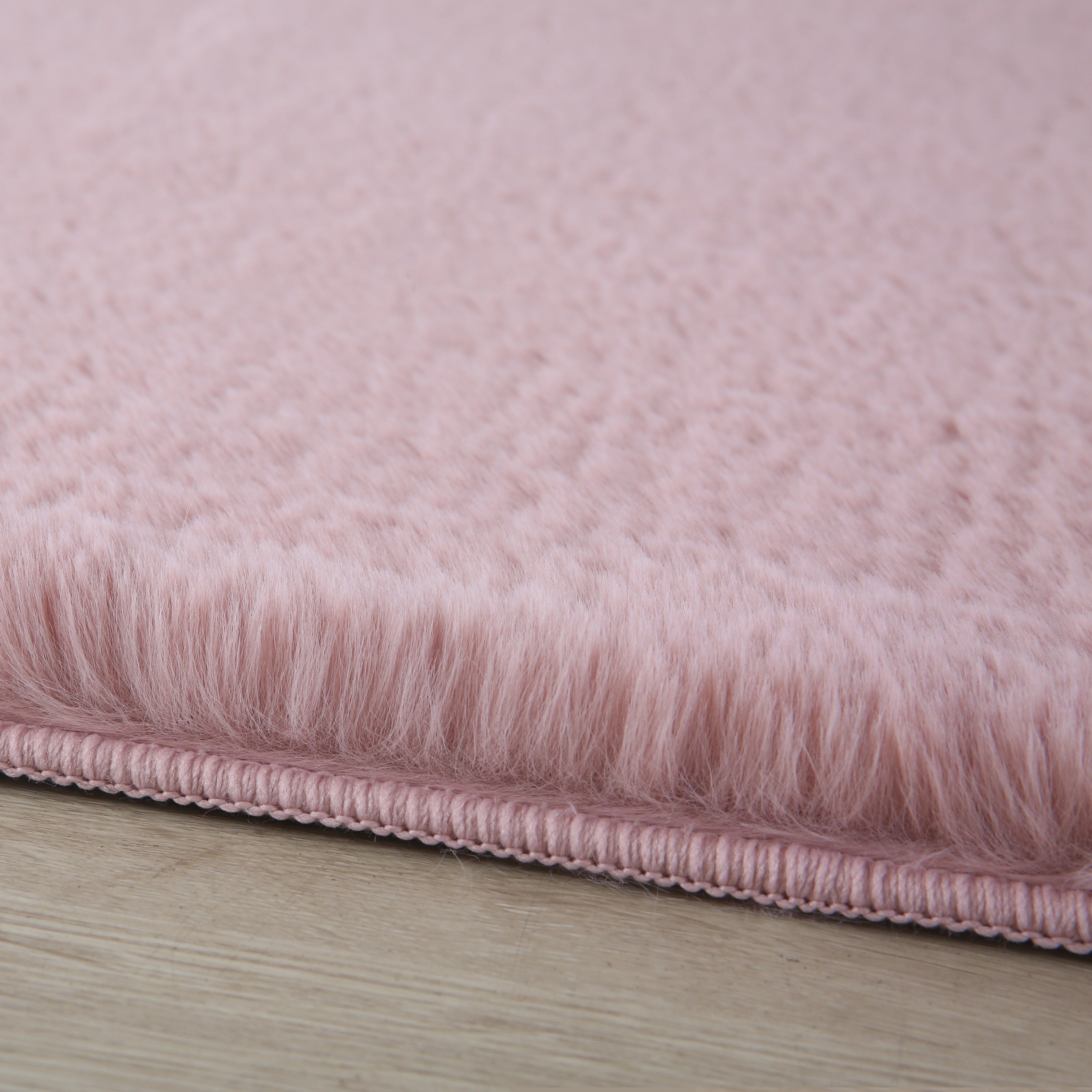 Teppich Wohnzimmer Einfarbig Fellimitat flauschig weich kuschelig Pastell Töne