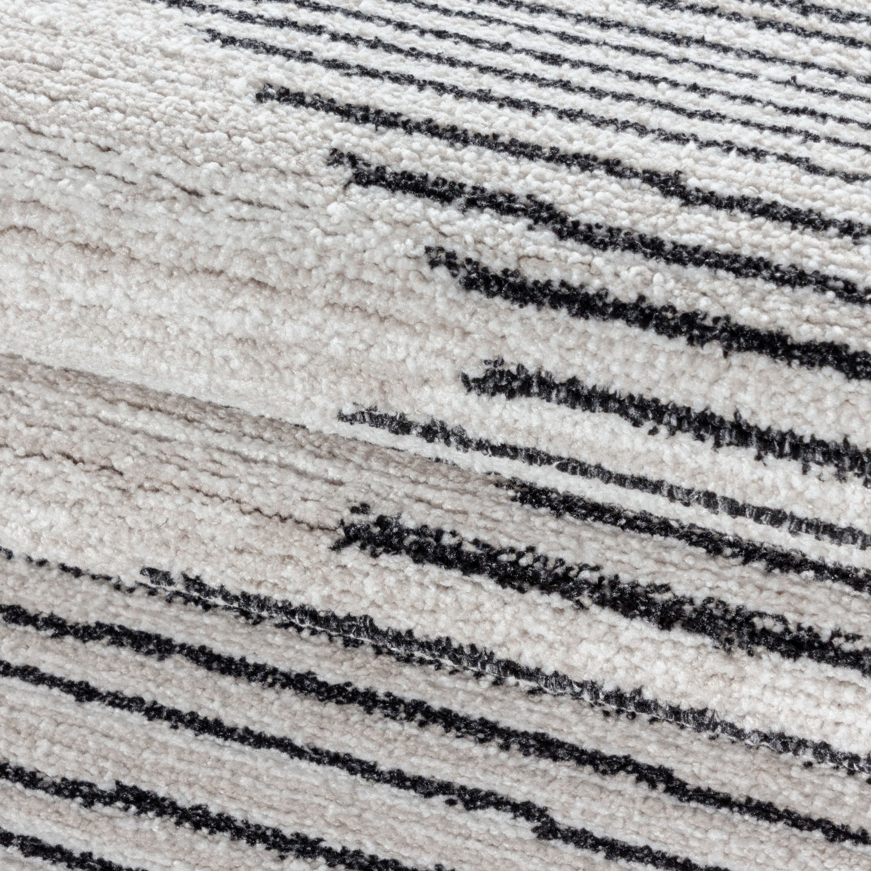 Short pile carpet living room striped design Scandinavian style natural look