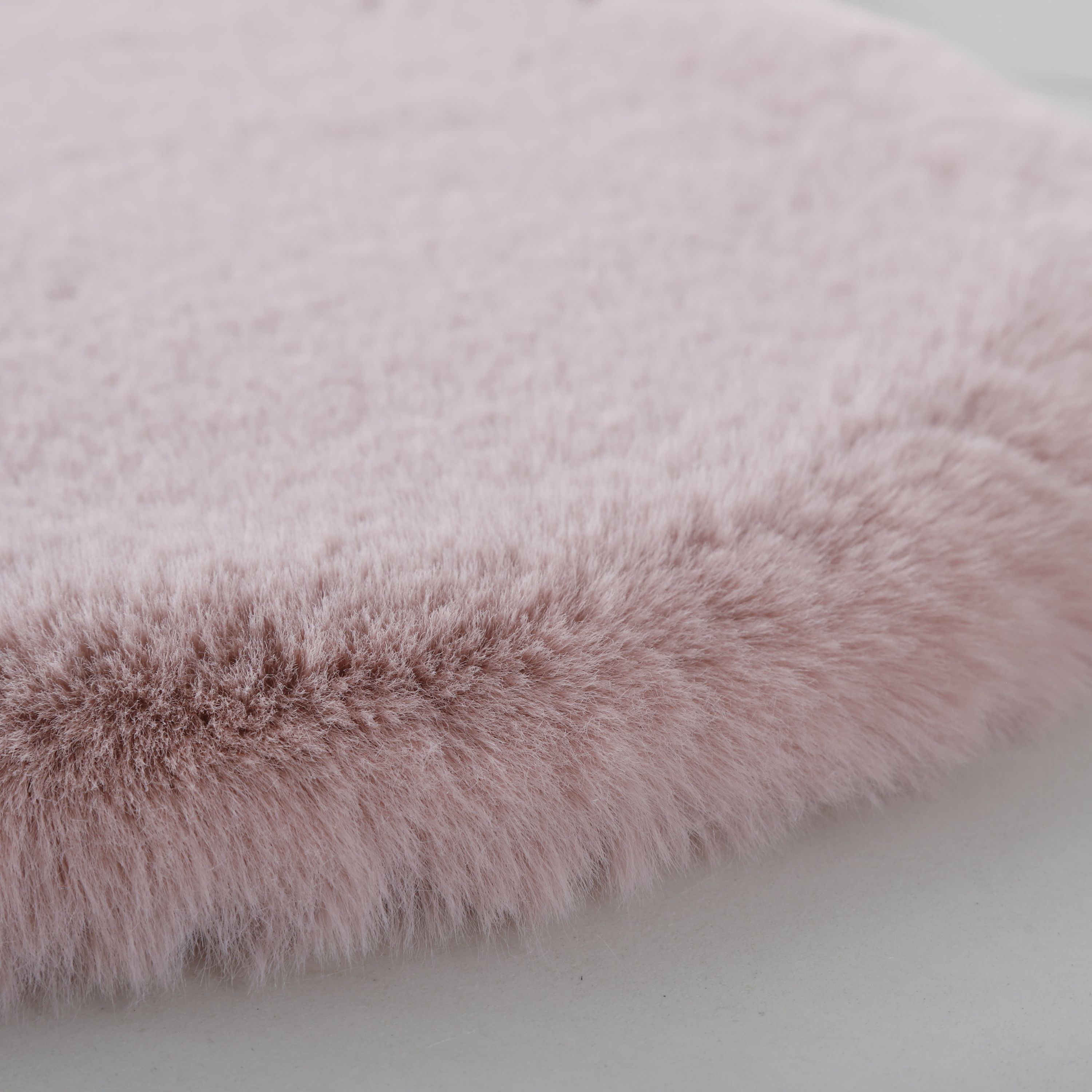 Rug plush plain cloud shape faux fur children's room super soft fur look