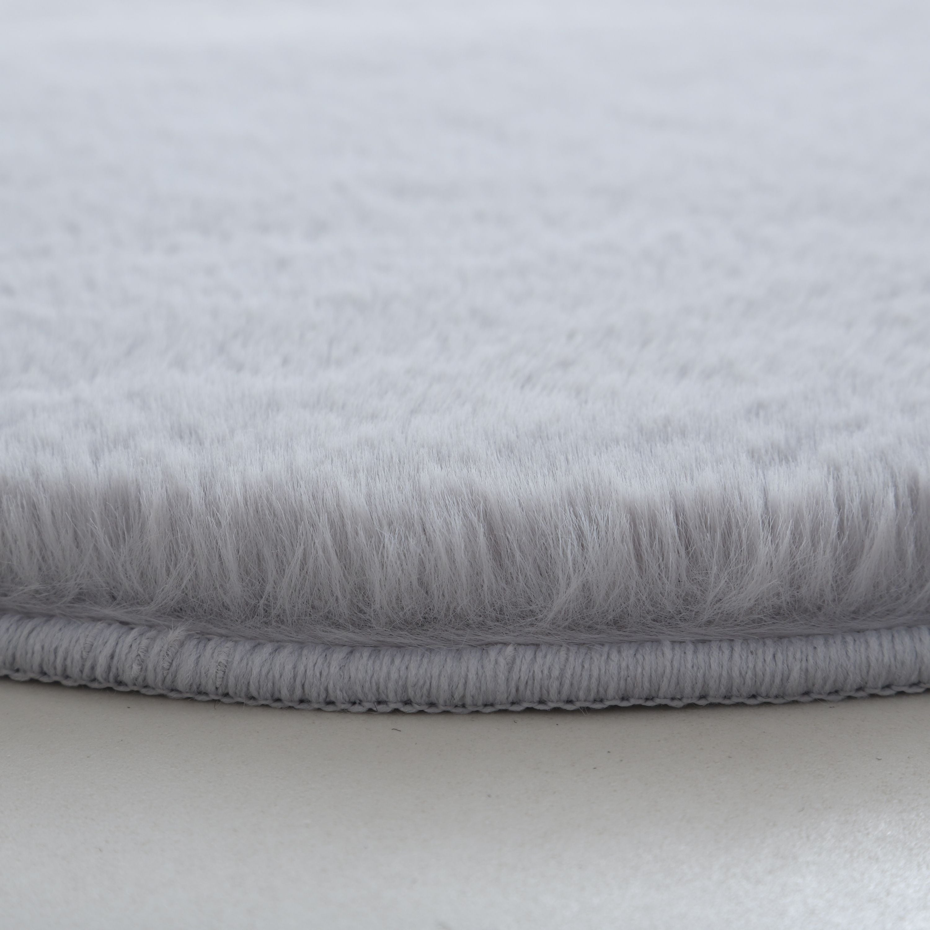 Rug plush plain cloud shape faux fur children's room super soft fur look