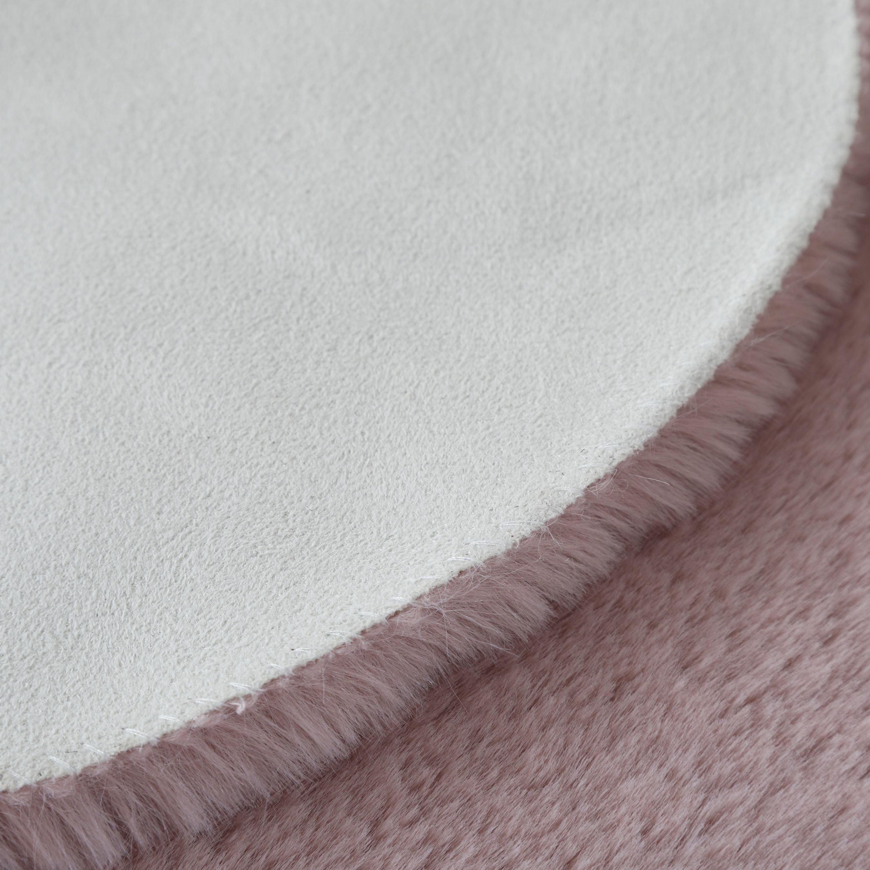 Rug plush plain bear shape faux fur children's room super soft fur look