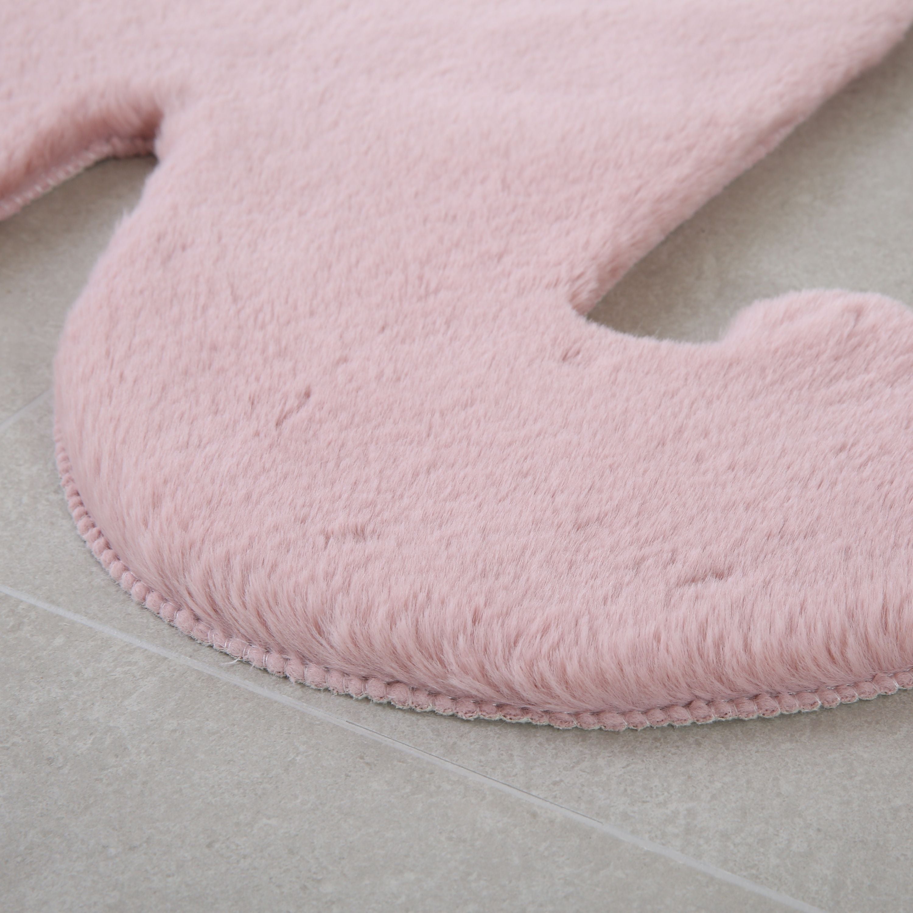 Tapis peluche uni forme éléphant fausse fourrure chambre enfant aspect super fourrure