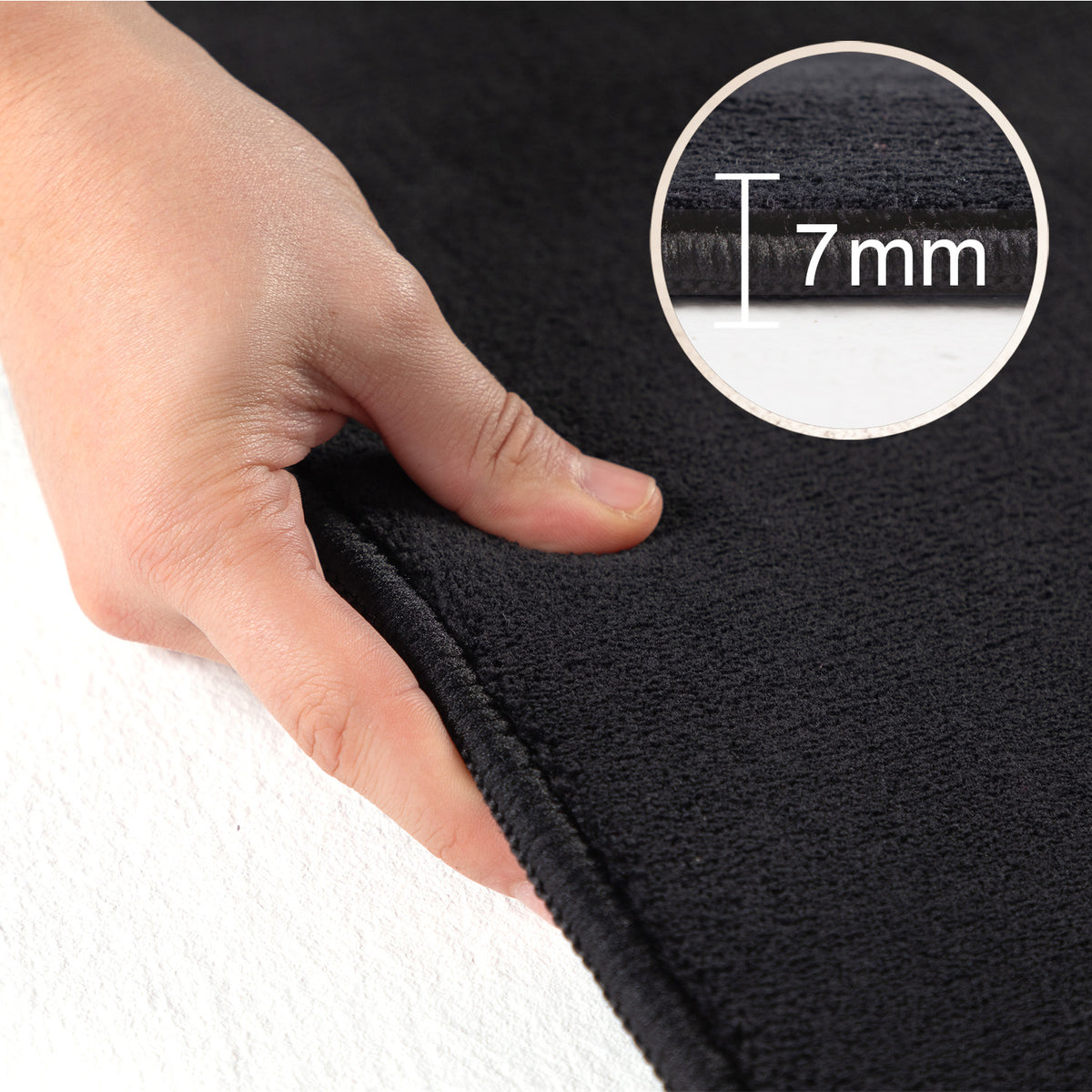 Carpettex Waschbarer Kurzflor Teppich Modern Einfarbig Weich
