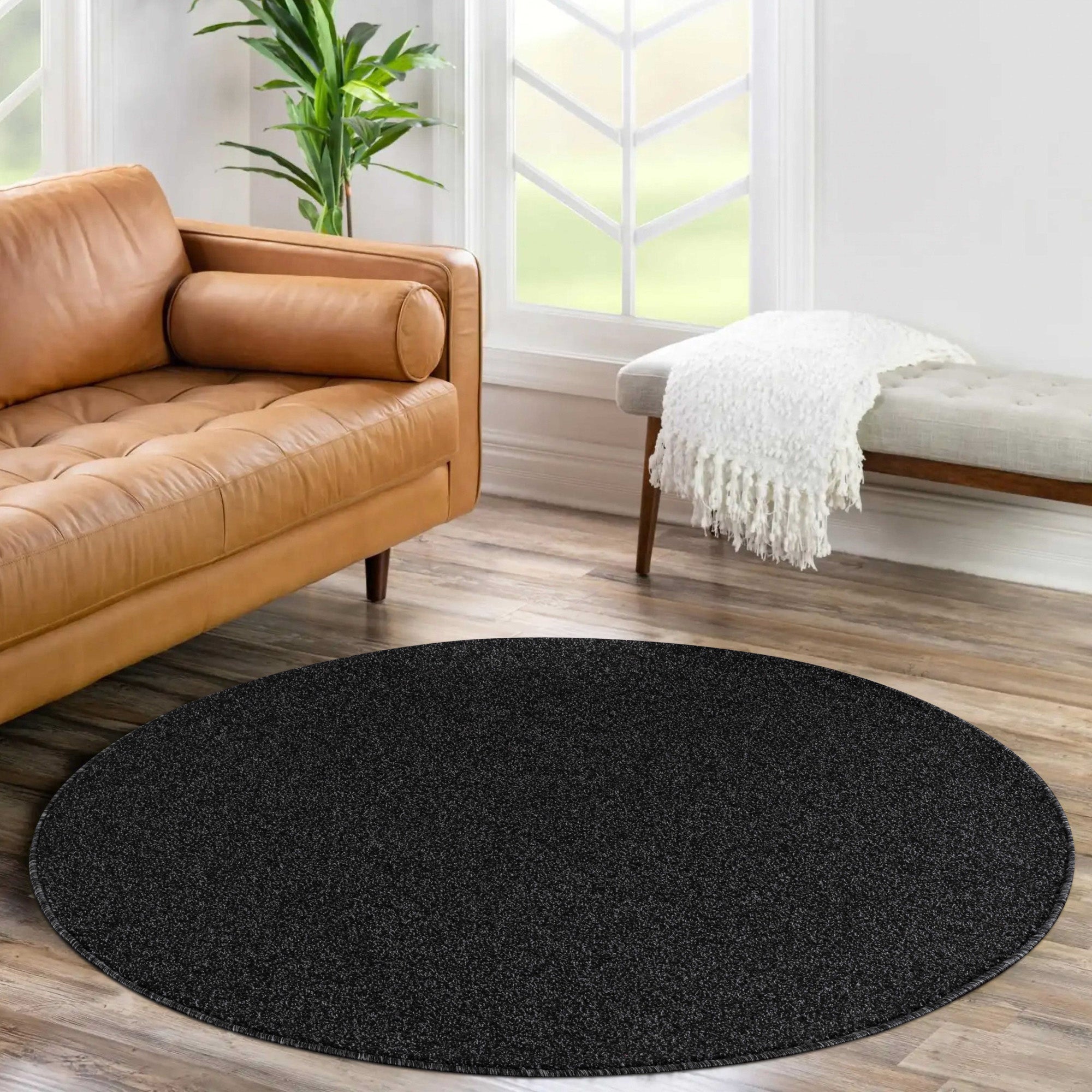Einfarbiger Teppich Wohnzimmer Schlafzimmer Läufer Küchenteppich Kurzflor Weich
