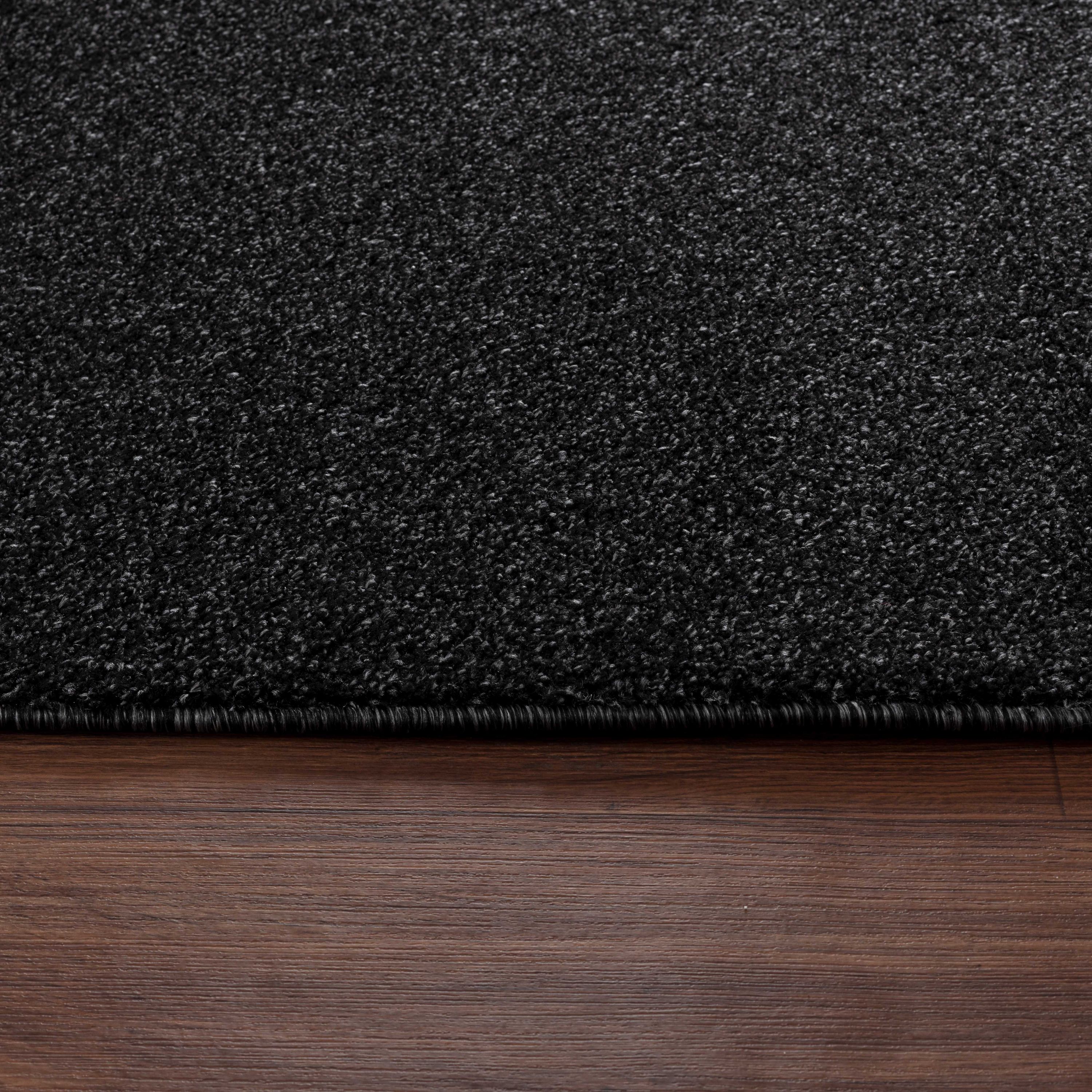 Tapis uni à poils courts pour salon, doux et moderne, dos design en feutre