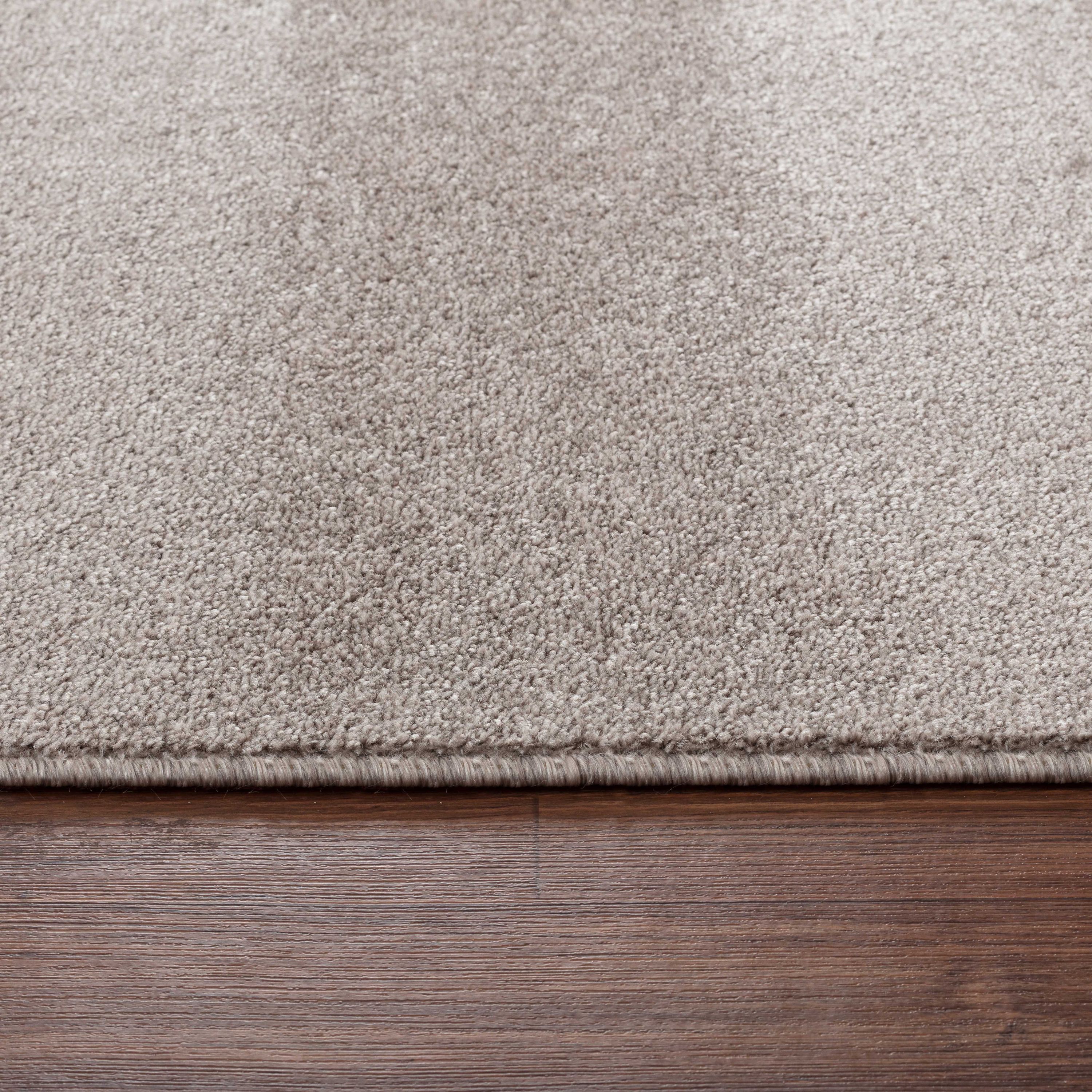 Einfarbiger Teppich Wohnzimmer Schlafzimmer Küchenteppich Kurzflor Weich Beige