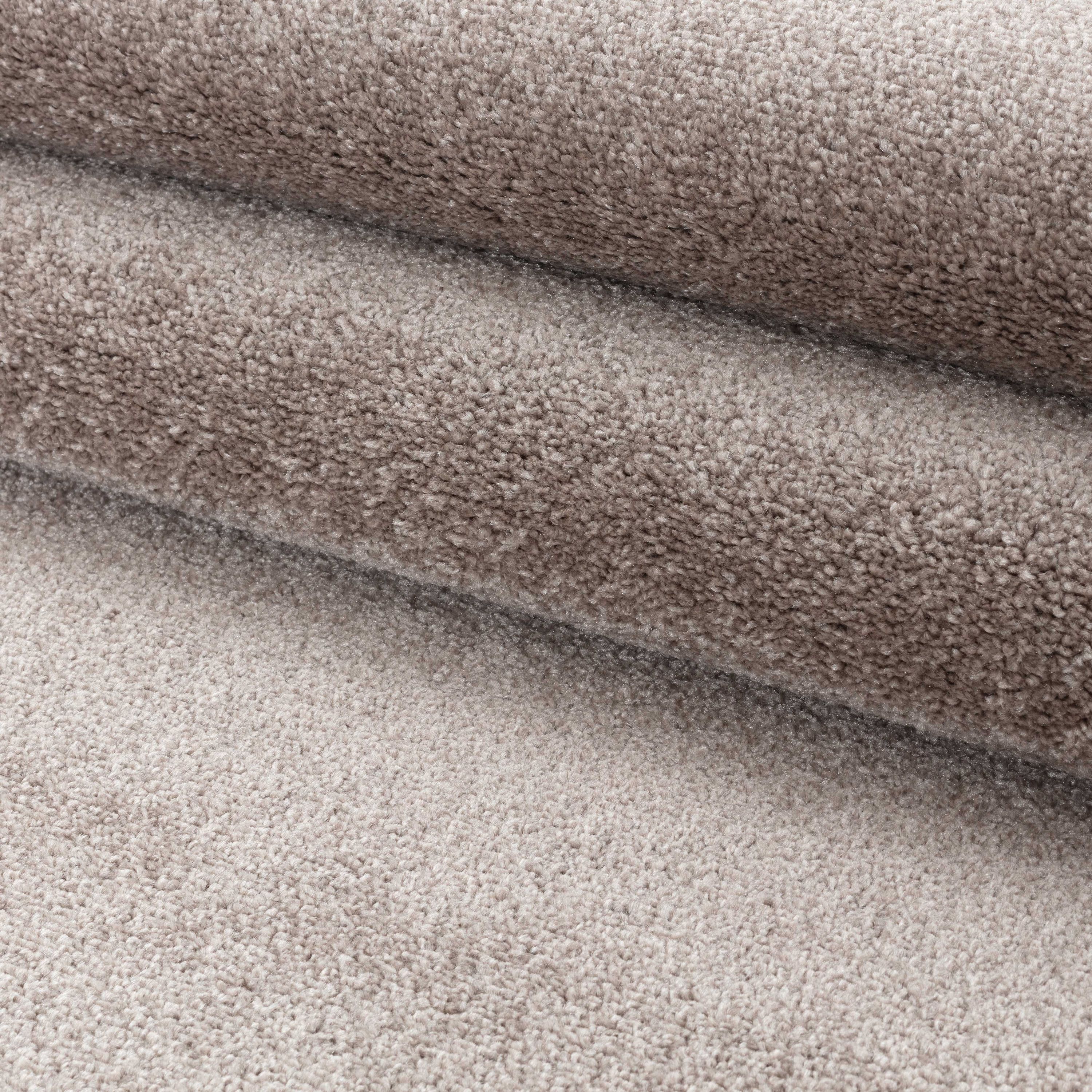Einfarbiger Teppich Wohnzimmer Schlafzimmer Küchenteppich Kurzflor Weich Beige
